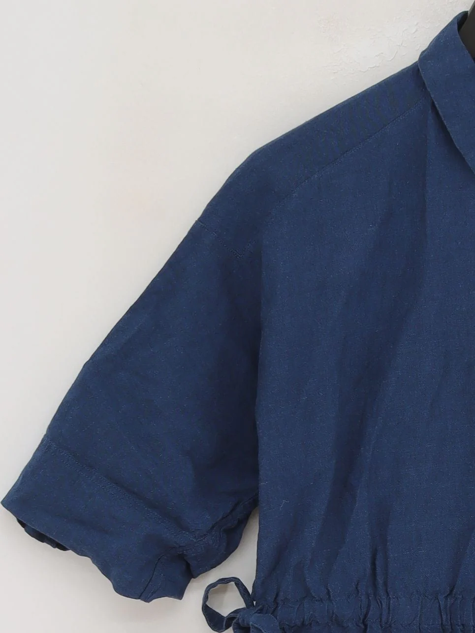 Uniqlo Shirt Midi Dress S in Blue - Image 4