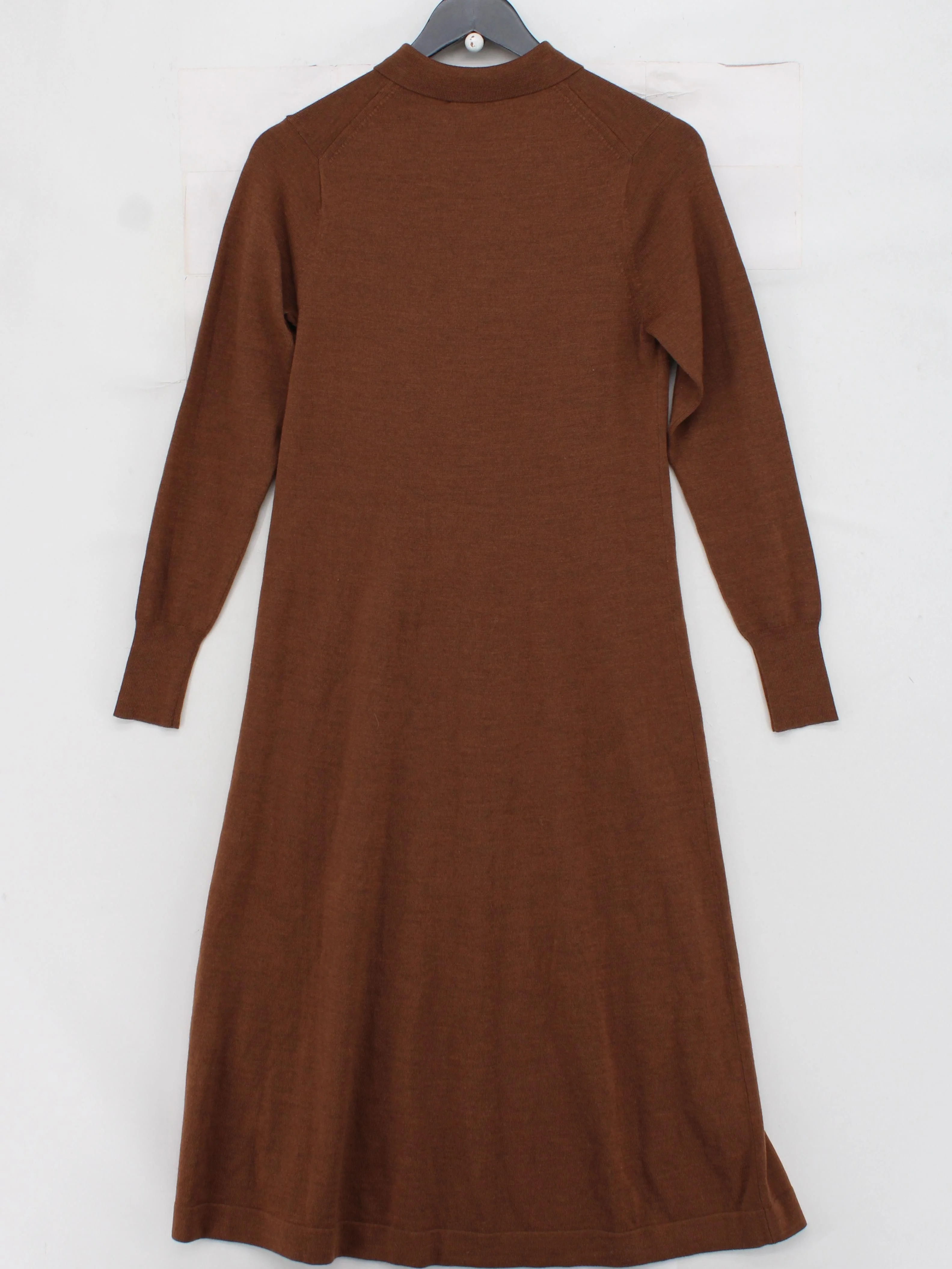 Uniqlo Shirt Midi Dress S in Brown - Image 2