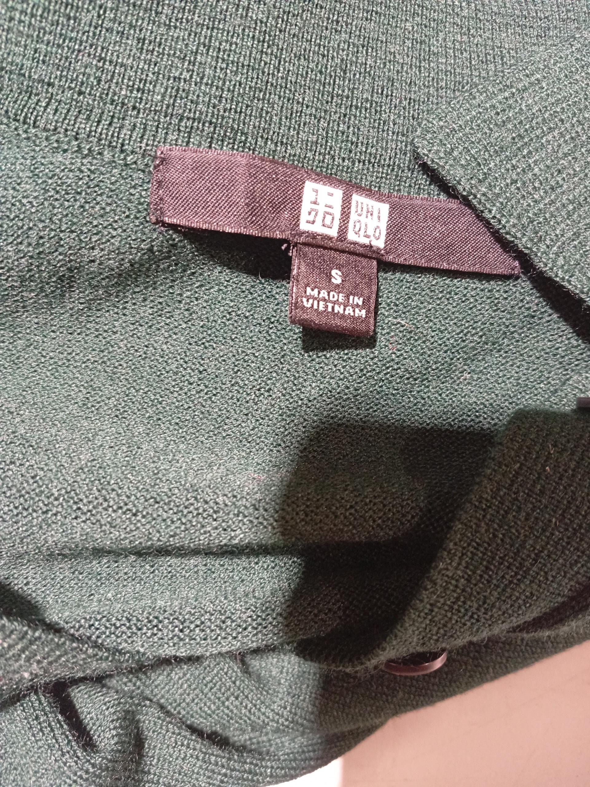 Uniqlo Shirt Midi Dress S in Green - Image 5