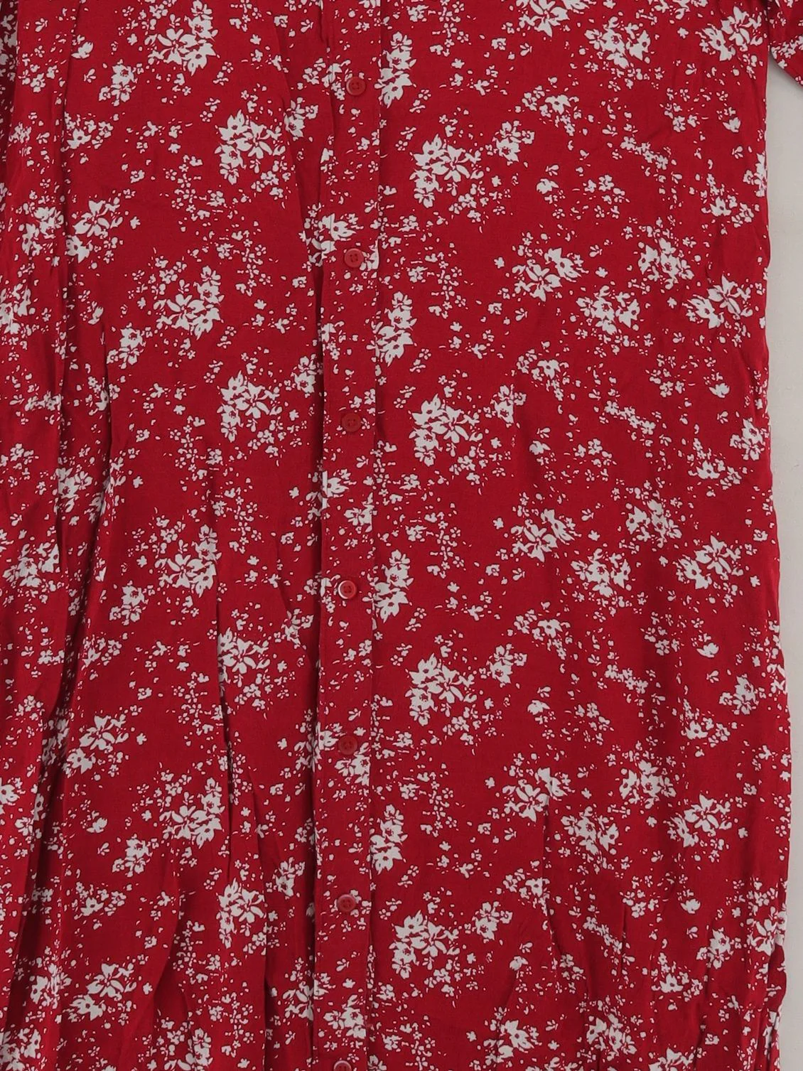 Uniqlo Shirt Midi Dress S in Red - Image 3