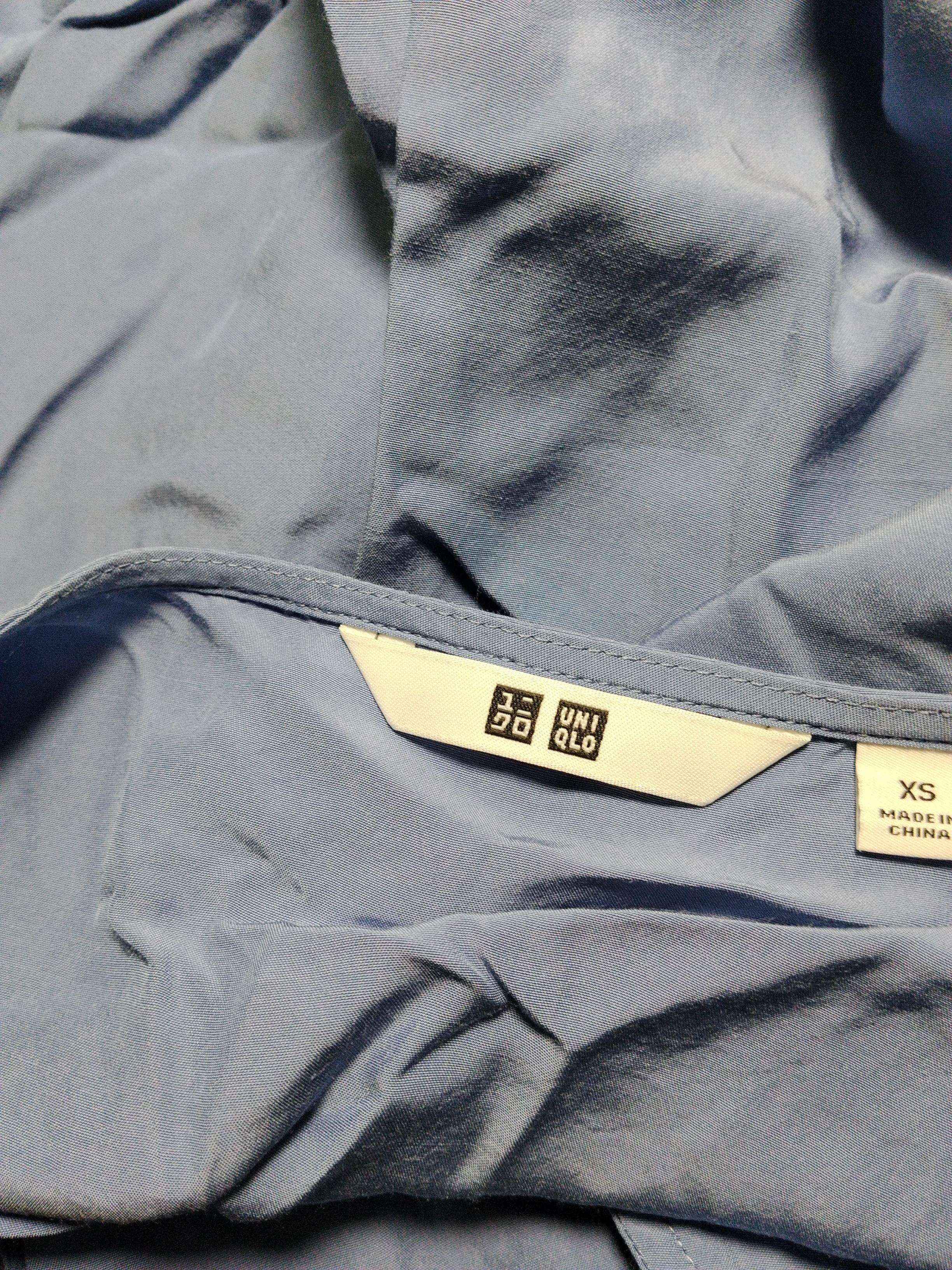 Uniqlo Shirt Mini Dress XS in Blue - Image 5