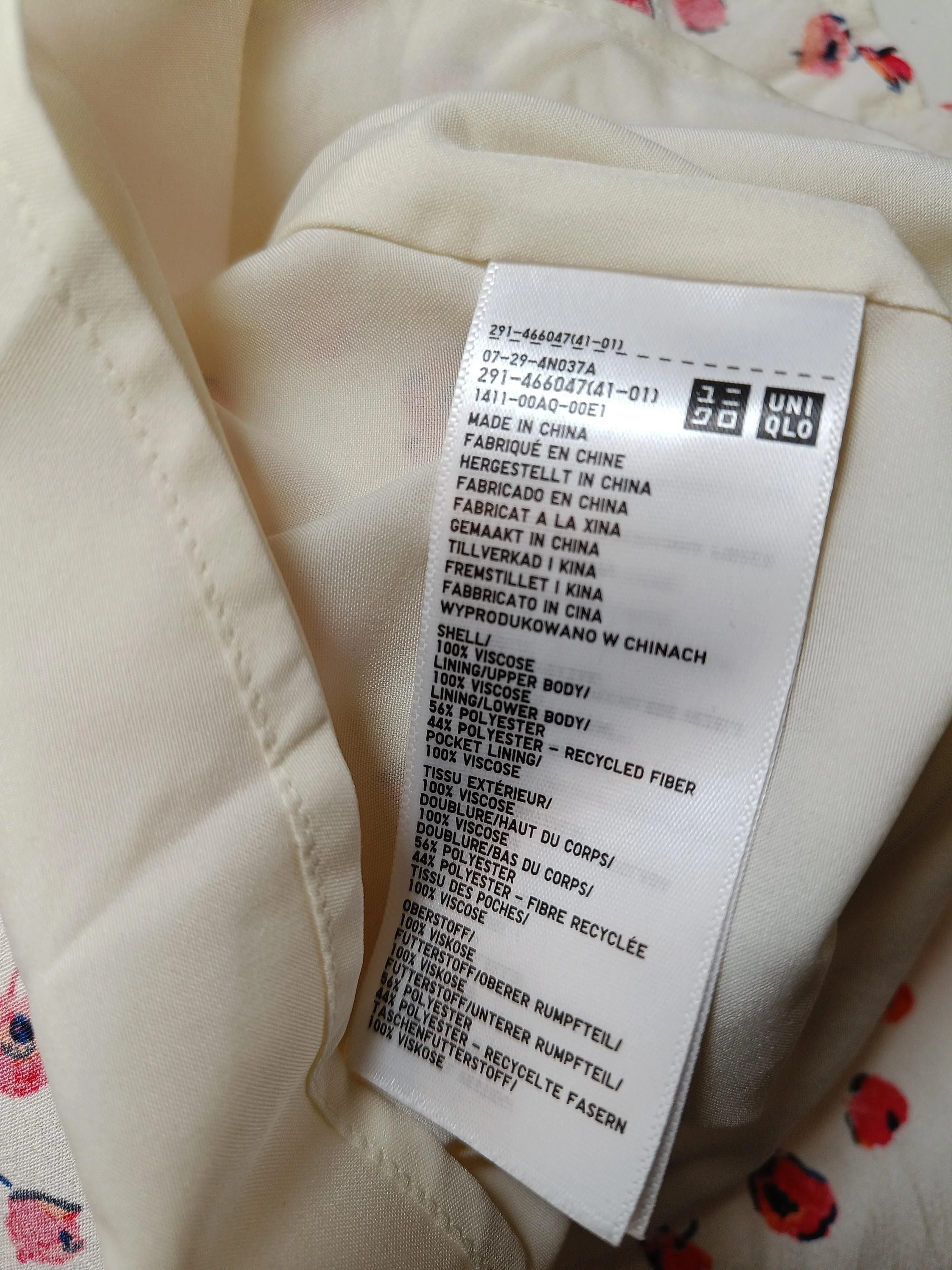 Uniqlo Slip Mini Dress S in Cream - Image 6