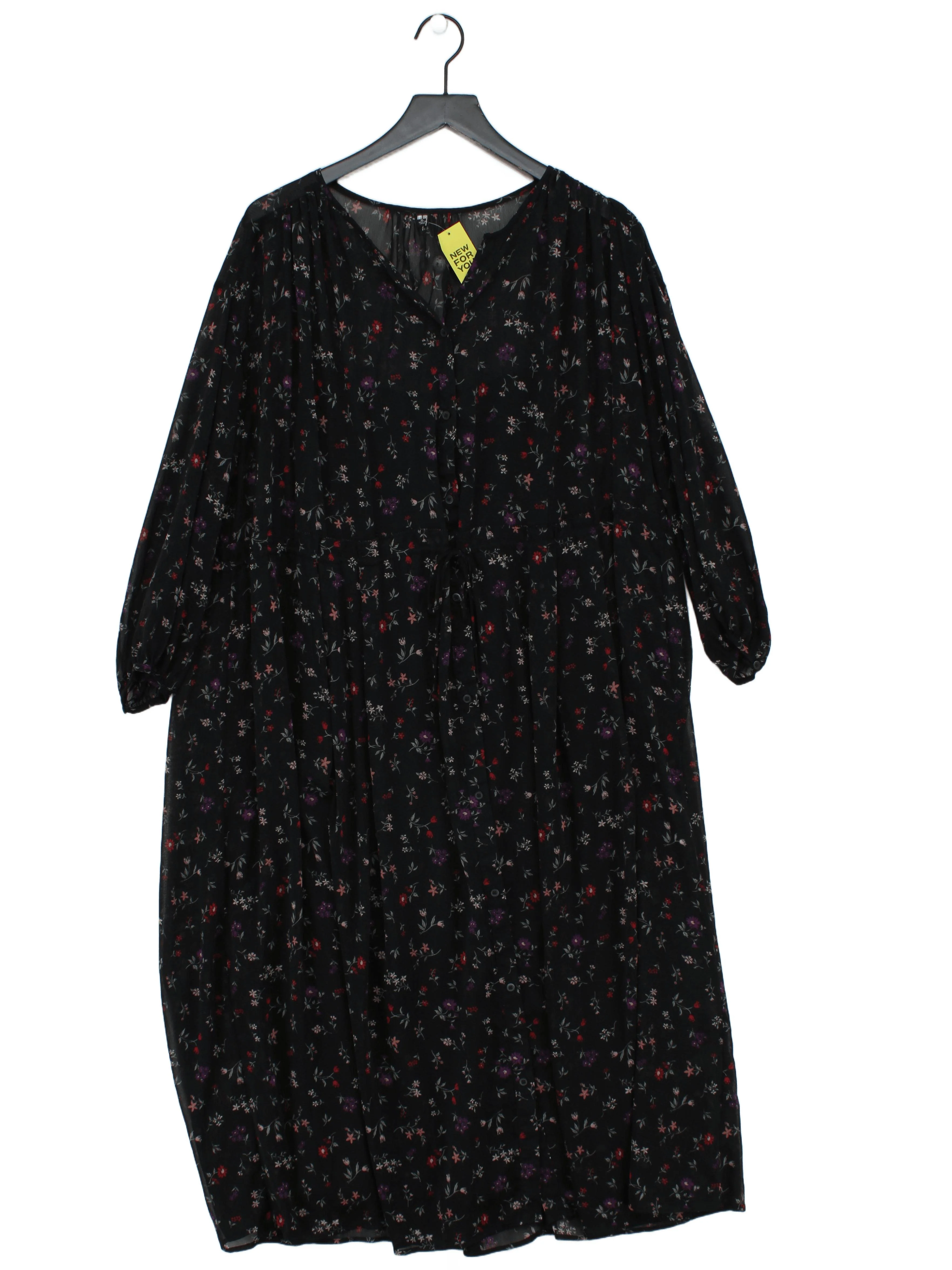 Uniqlo T-Shirt Maxi Dress XL in Black