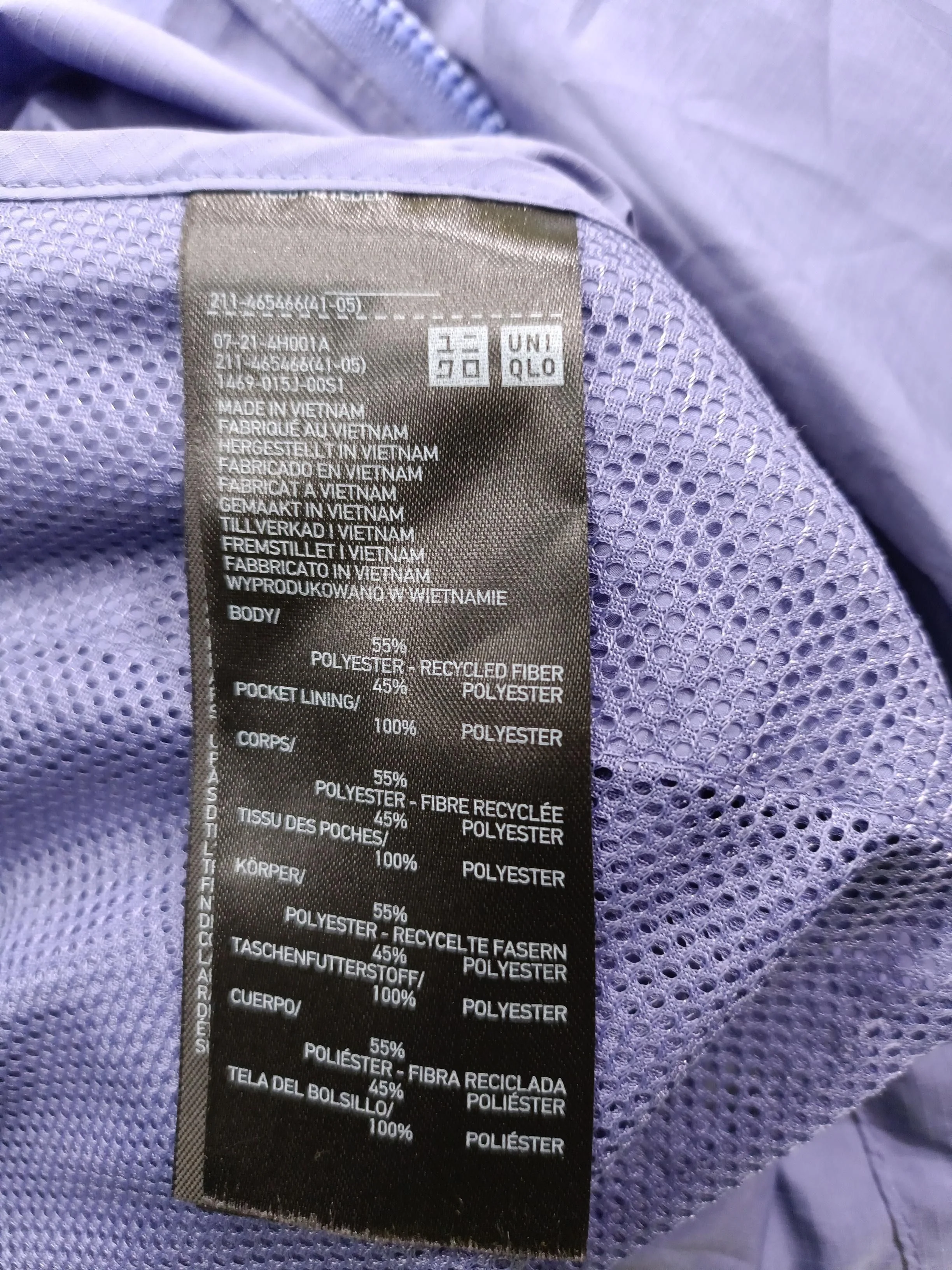 Uniqlo Windbreaker jacket purple - Image 7