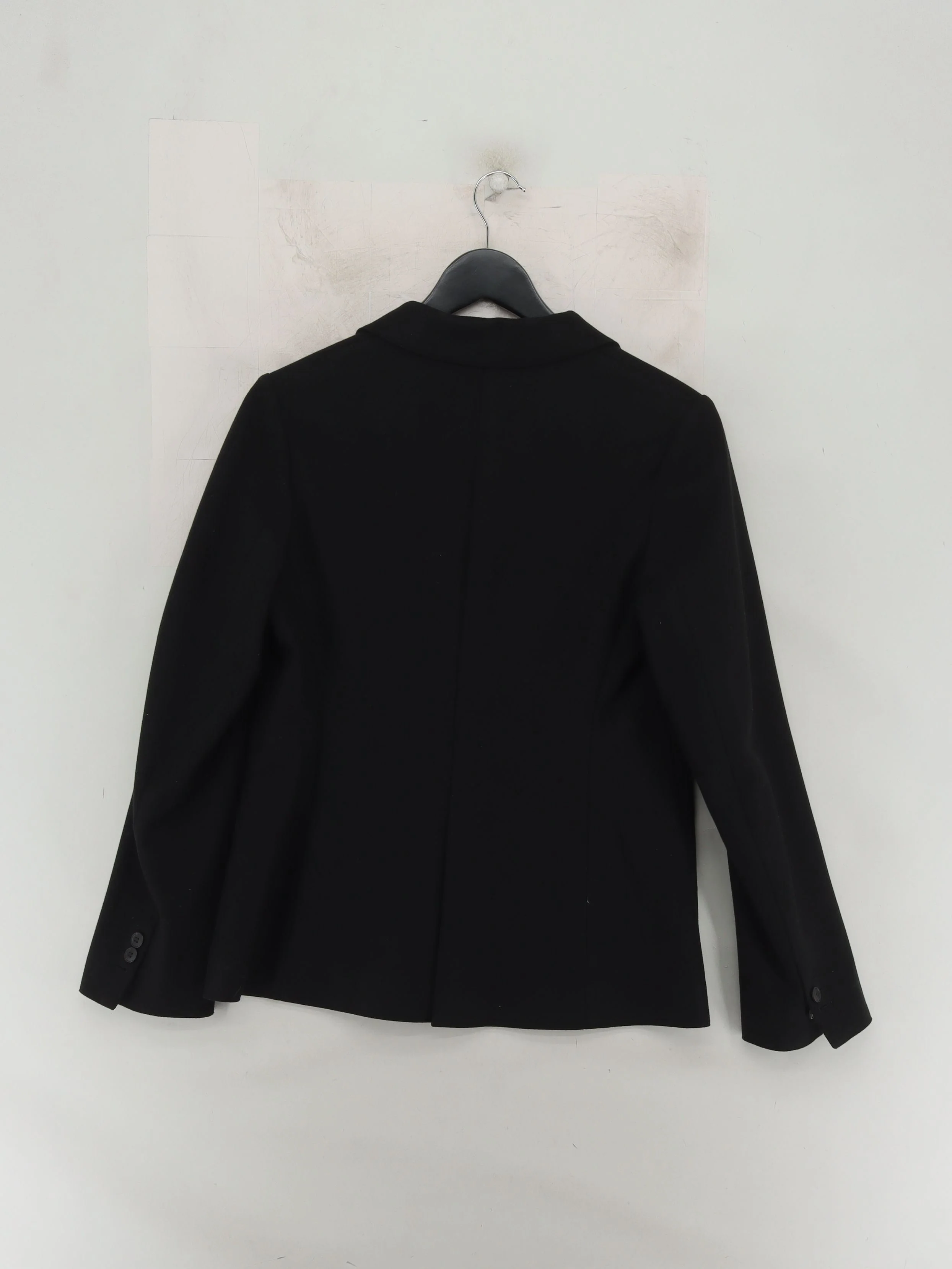 Uniqlo Women's Blazer S Black Polyester with Cotton, Polyester Overcoat - Image 2
