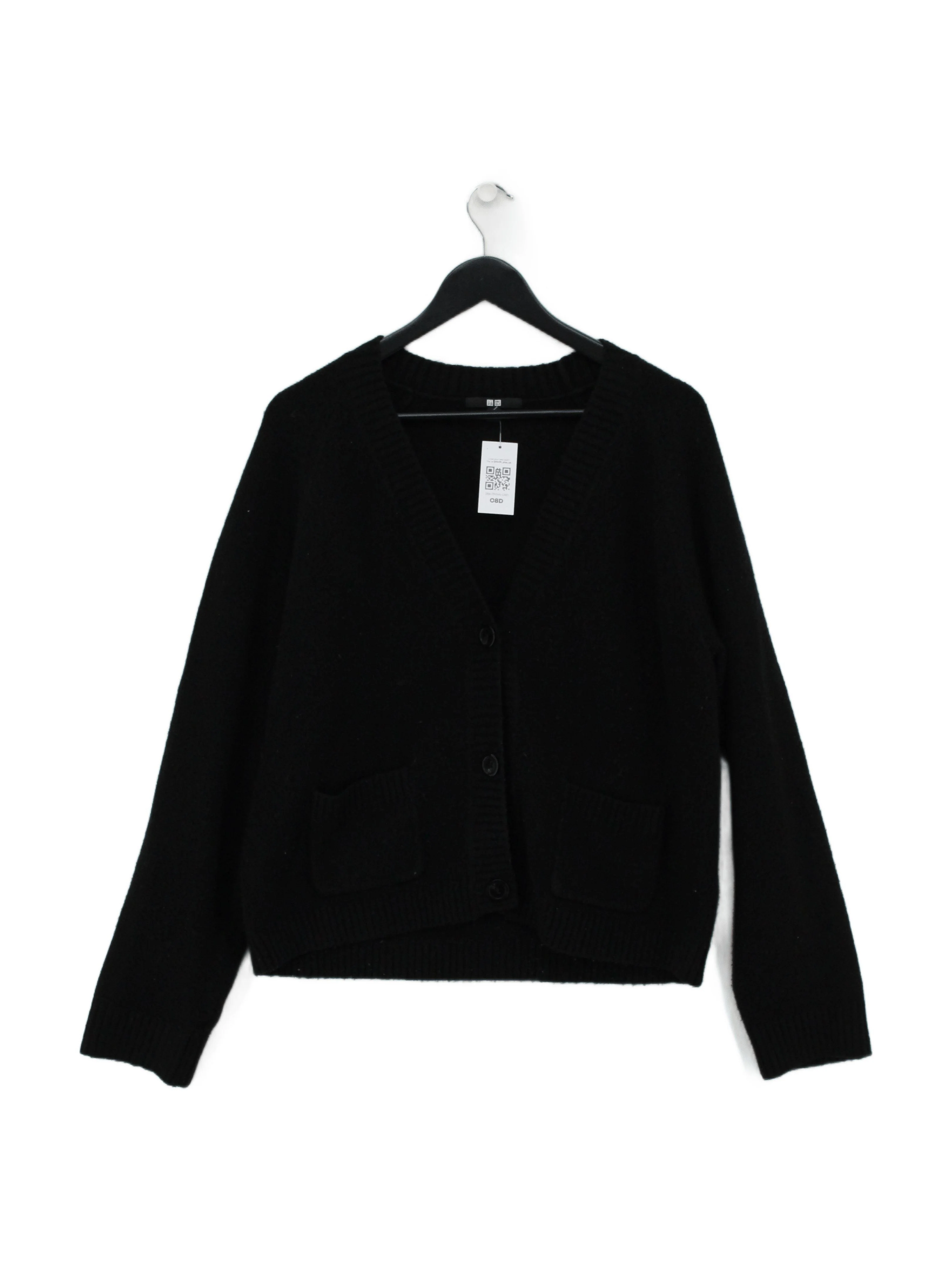 Uniqlo Women's Cardigan M Black Acrylic with Polyamide, Wool, Elastane Cardigan