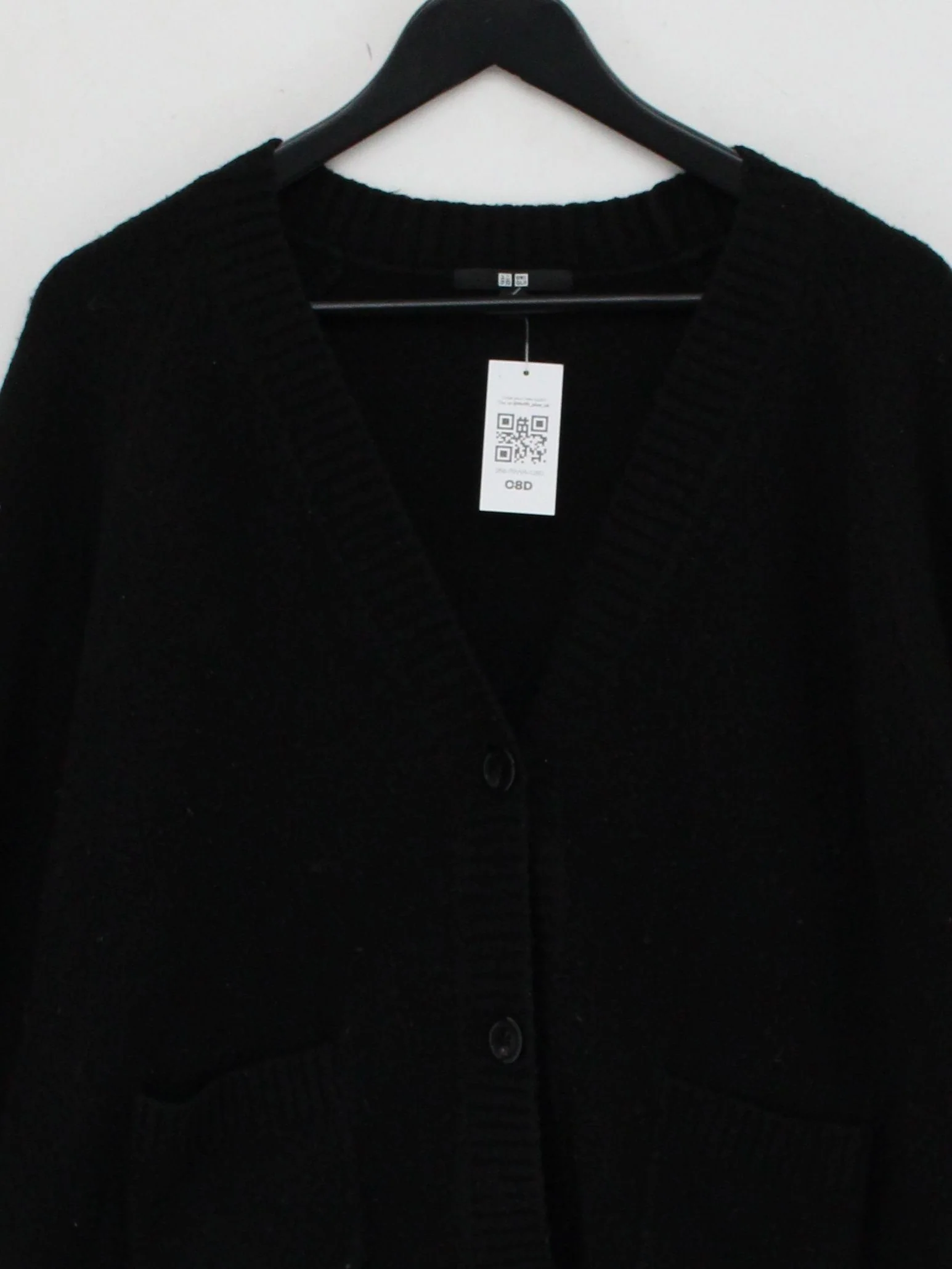 Uniqlo Women's Cardigan M Black Acrylic with Polyamide, Wool, Elastane Cardigan - Image 3