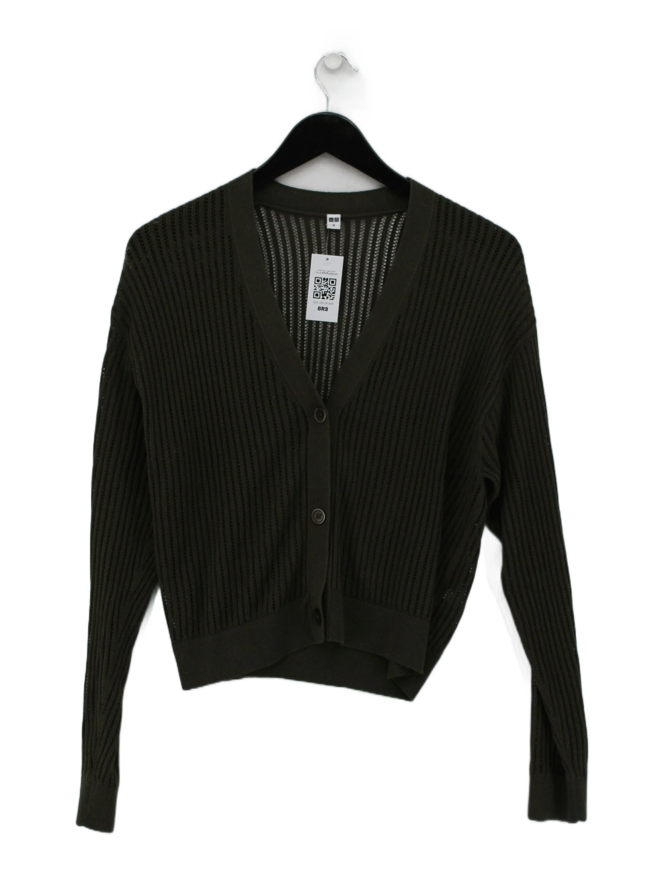 Uniqlo Women's Cardigan M Green 100% Other V-Neck Cardigan