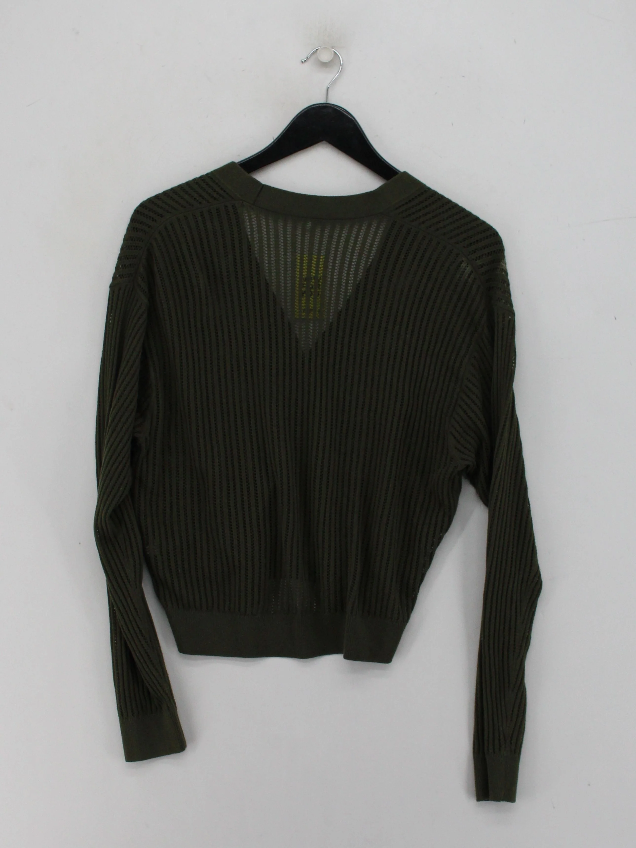 Uniqlo Women's Cardigan M Green 100% Other V-Neck Cardigan - Image 2