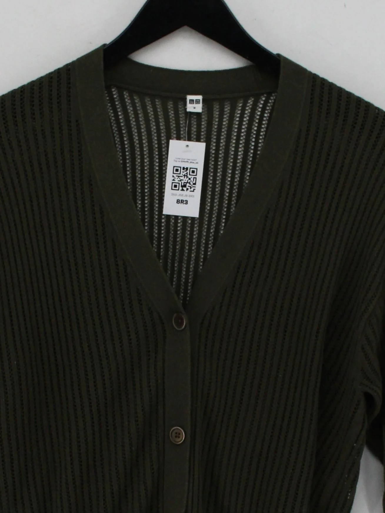 Uniqlo Women's Cardigan M Green 100% Other V-Neck Cardigan - Image 3
