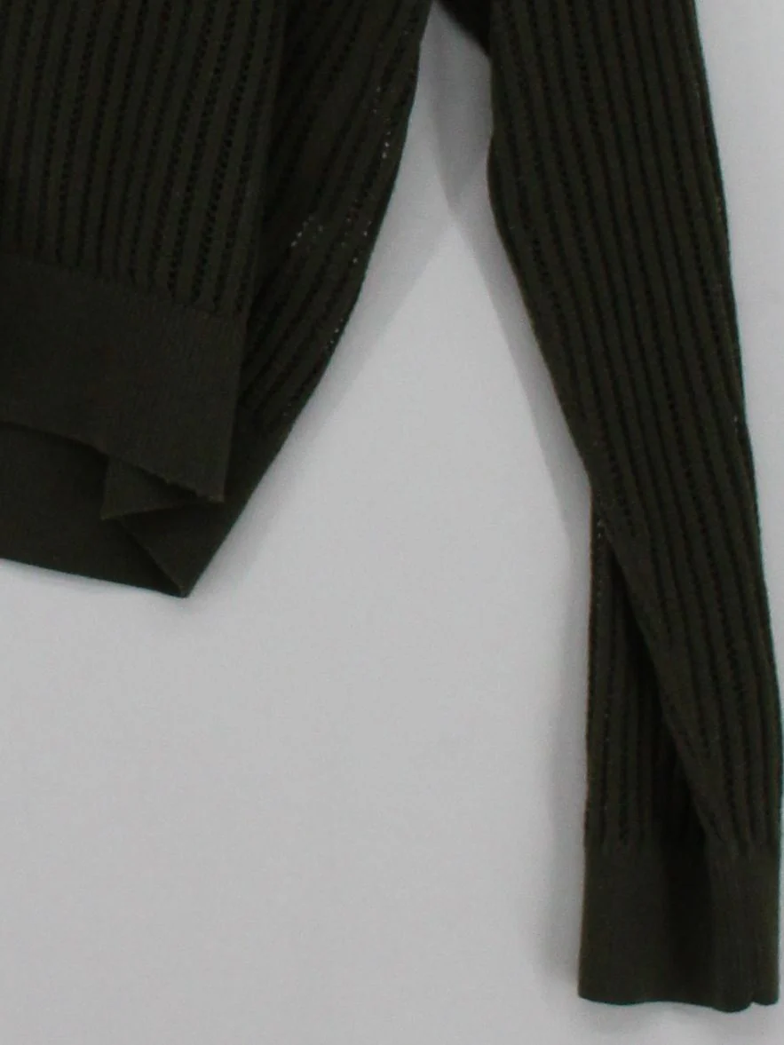 Uniqlo Women's Cardigan M Green 100% Other V-Neck Cardigan - Image 4