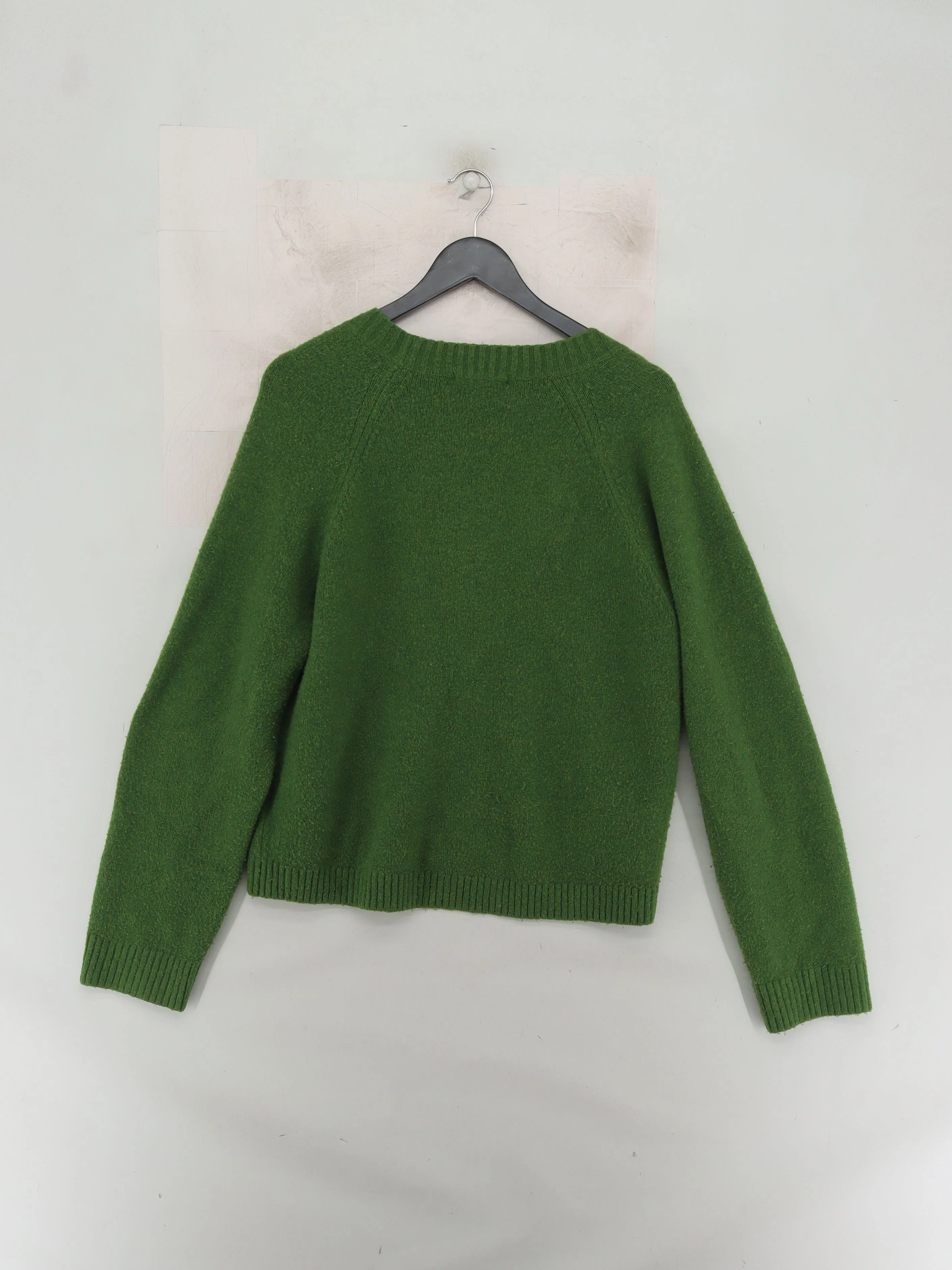 Uniqlo Women's Cardigan M Green Acrylic with Polyamide, Wool, Elastane Cardigan - Image 2