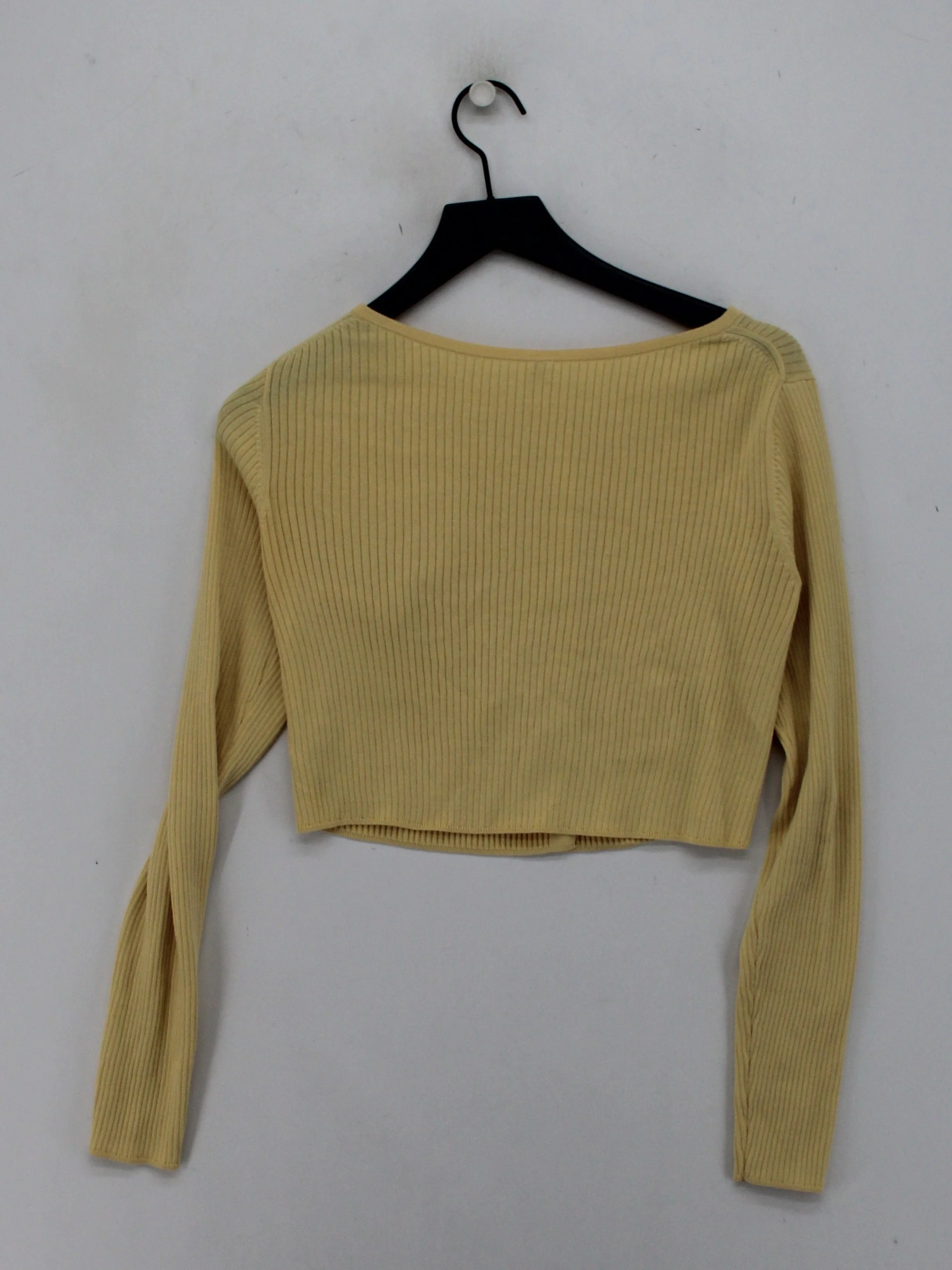 Uniqlo Women's Cardigan M Yellow 100% Cotton Round Neck Cardigan - Image 2