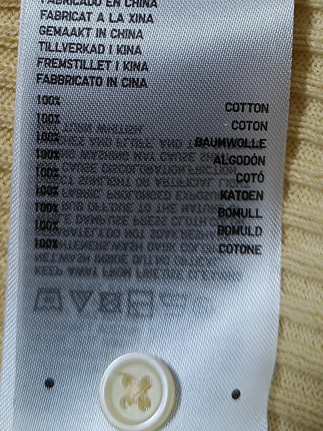 Uniqlo Women's Cardigan M Yellow 100% Cotton Round Neck Cardigan - Image 6