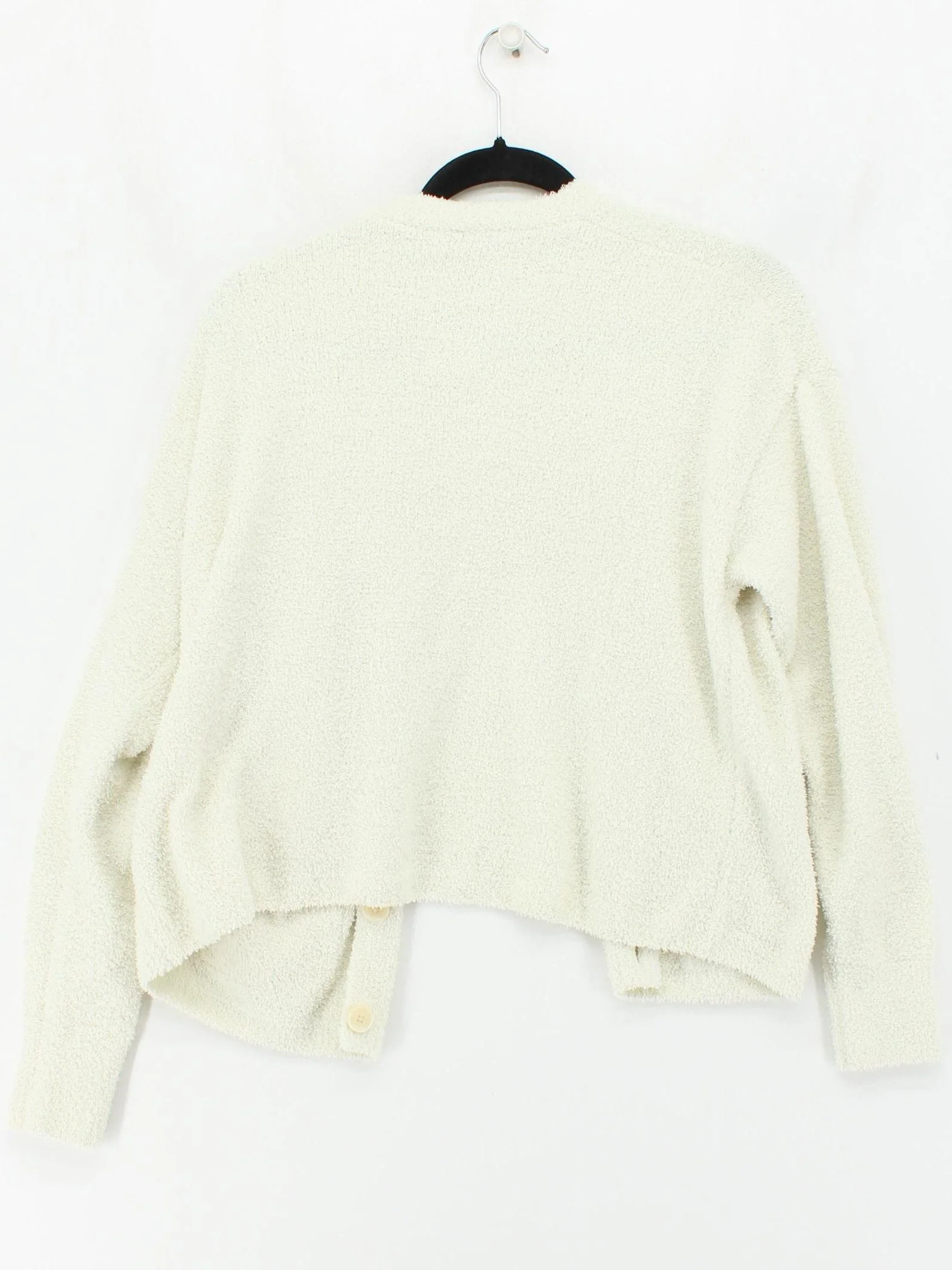 Uniqlo Women's Cardigan S Cream 100% Polyester V-Neck Cardigan - Image 2