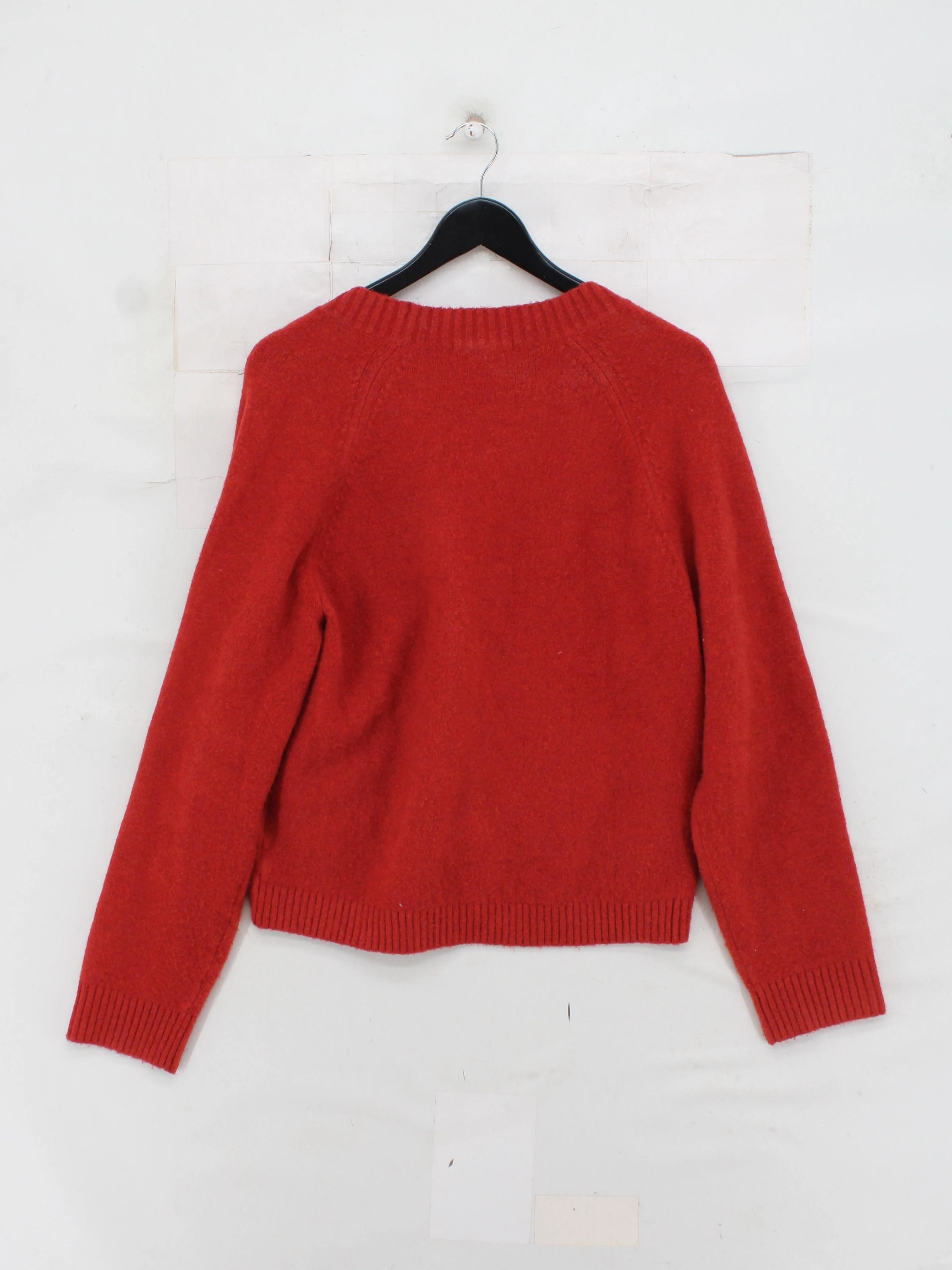 Uniqlo Women's Cardigan S Red Acrylic with Polyamide, Wool, Elastane Cardigan - Image 2
