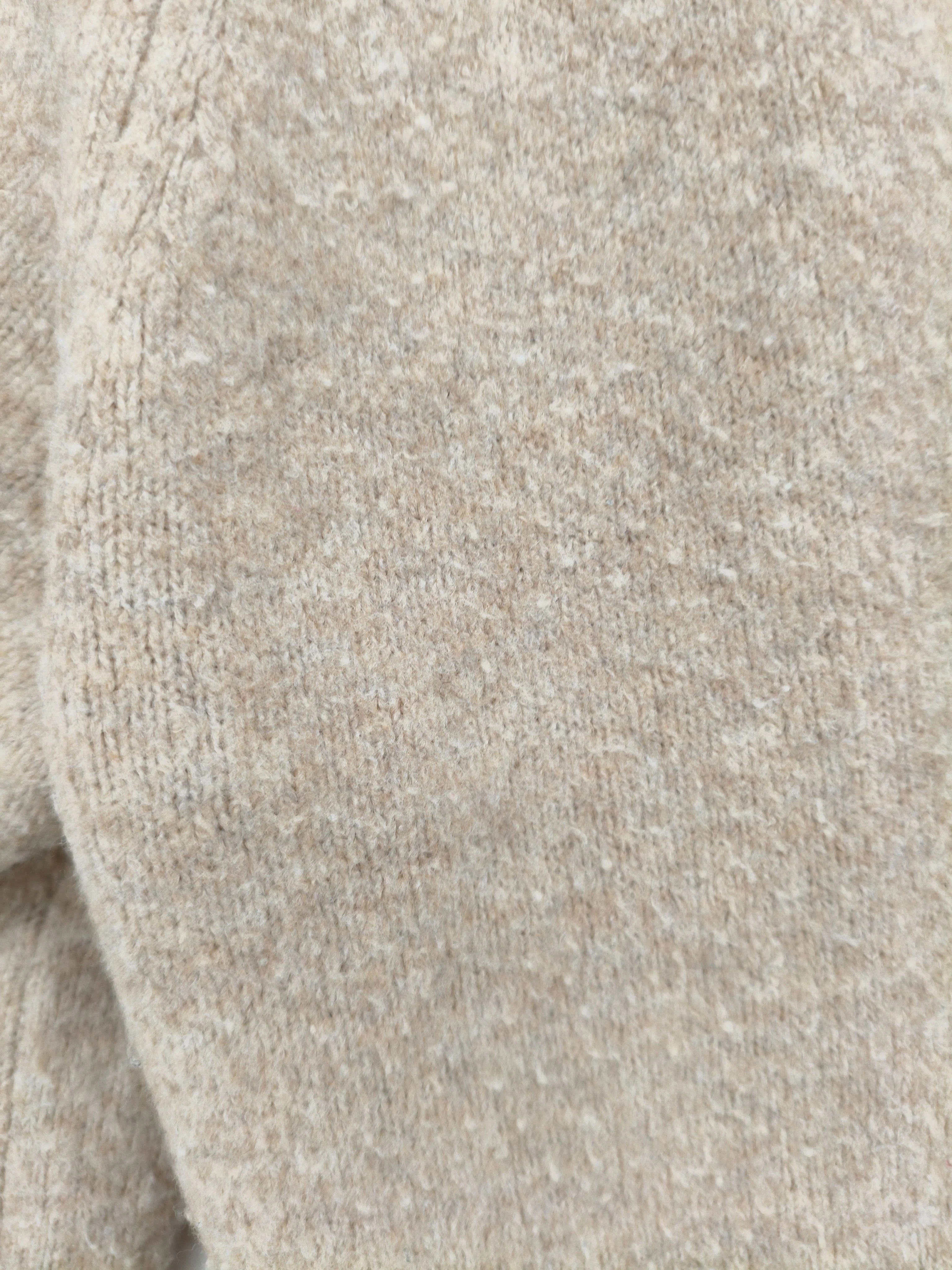 Uniqlo Women's Cardigan S Tan Acrylic with Polyamide, Wool V-Neck Cardigan - Image 5