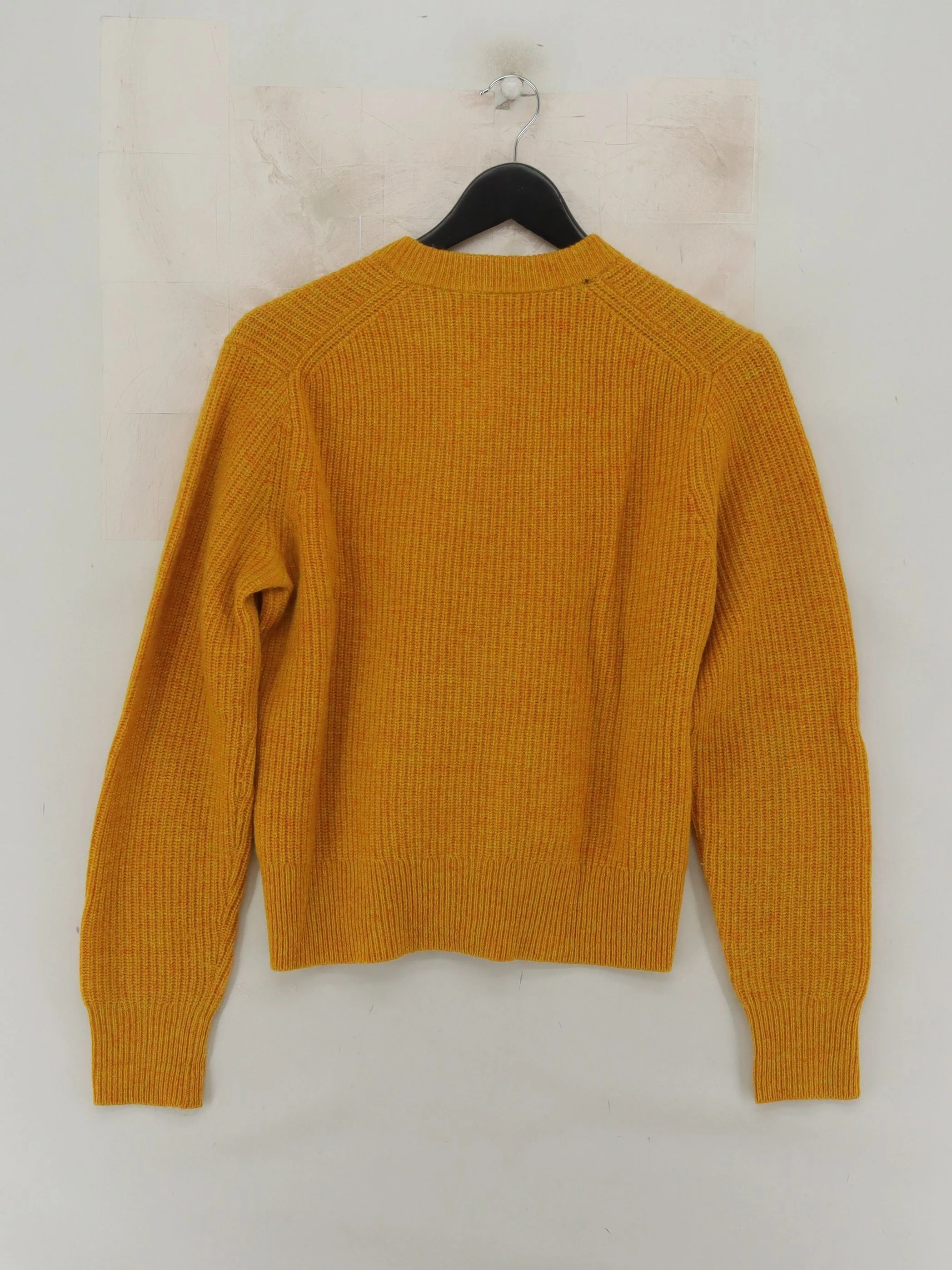 Uniqlo Women's Cardigan S Yellow 100% Wool Round Neck Cardigan - Image 2