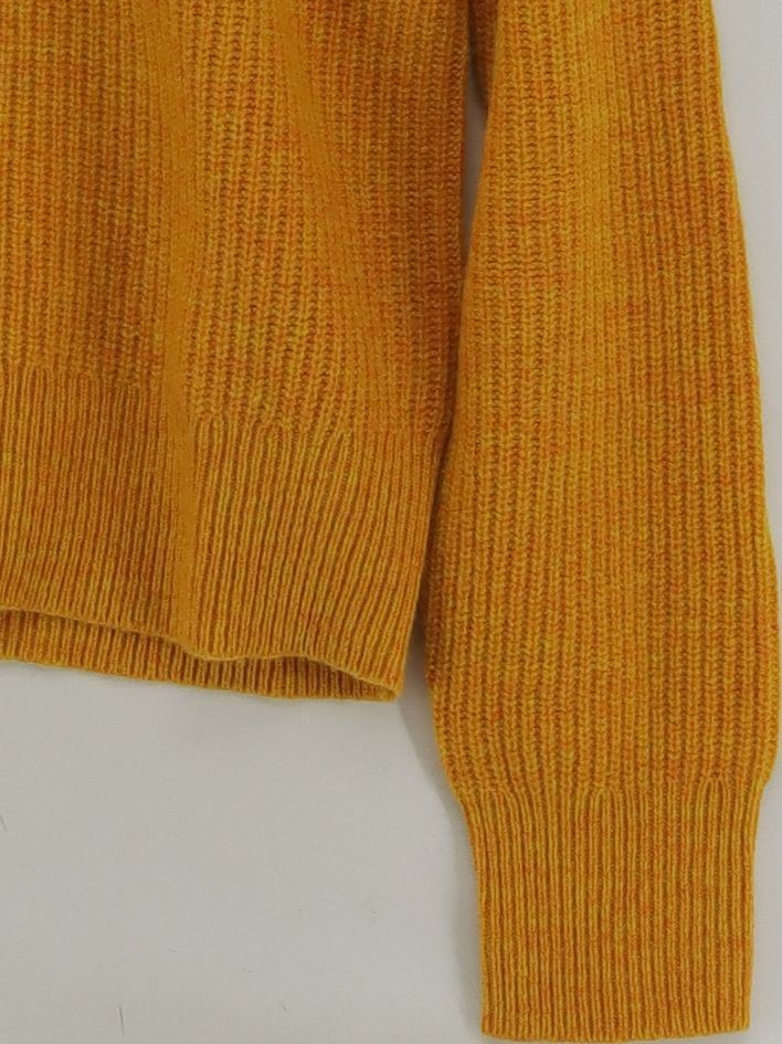 Uniqlo Women's Cardigan S Yellow 100% Wool Round Neck Cardigan - Image 4