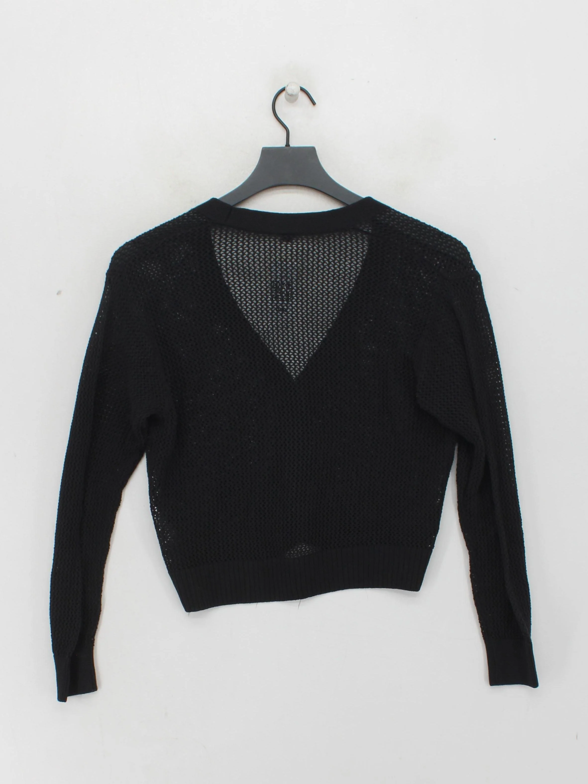 Uniqlo Women's Cardigan XS Black 100% Cotton V-Neck Cardigan - Image 2