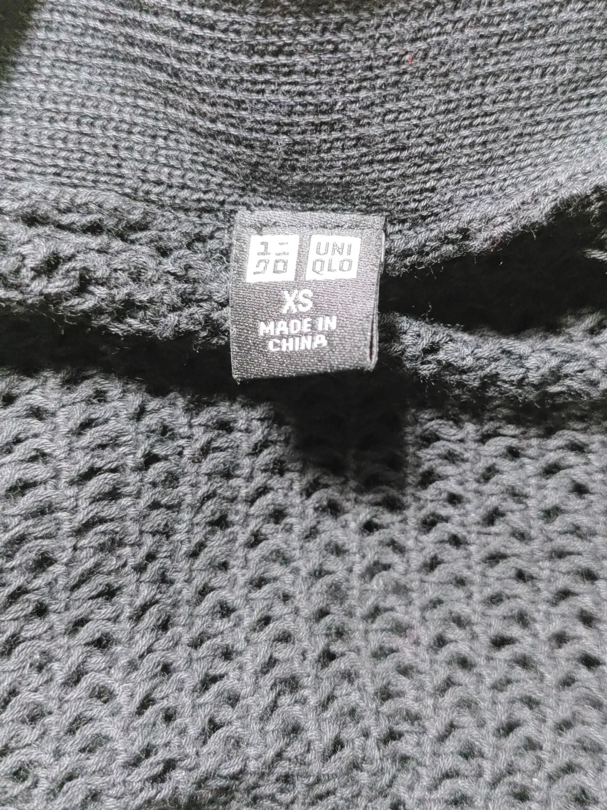 Uniqlo Women's Cardigan XS Black 100% Cotton V-Neck Cardigan - Image 5