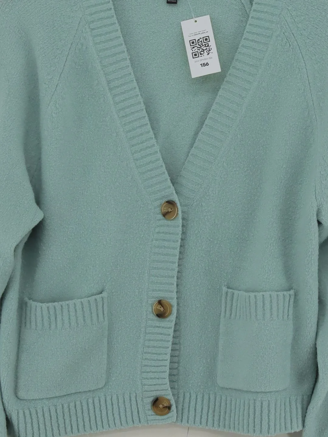 Uniqlo Women's Cardigan XS Blue 100% Acrylic V-Neck Cardigan - Image 3