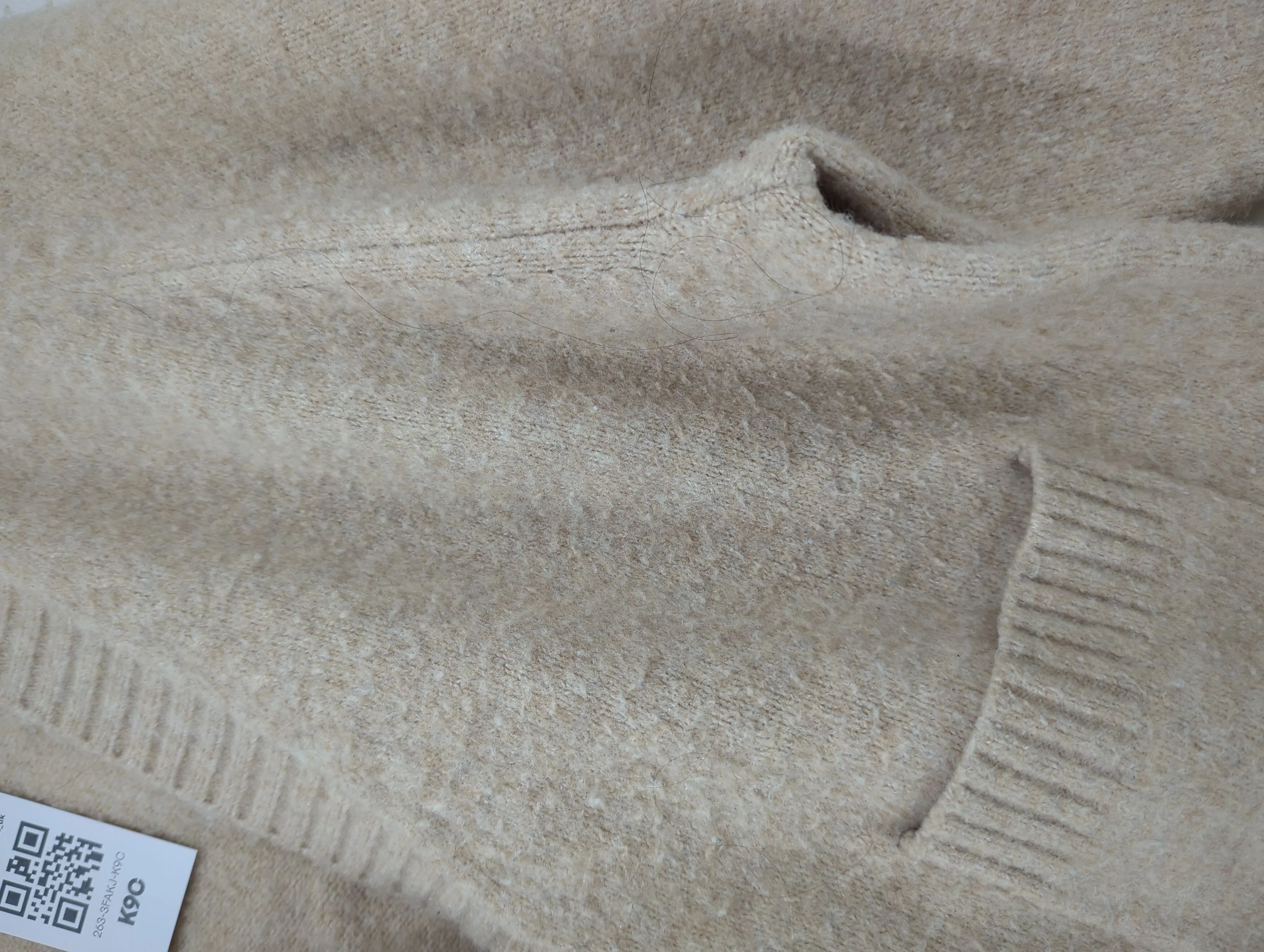 Uniqlo Women's Cardigan XS Tan Acrylic with Polyamide, Wool, Elastane Cardigan - Image 5
