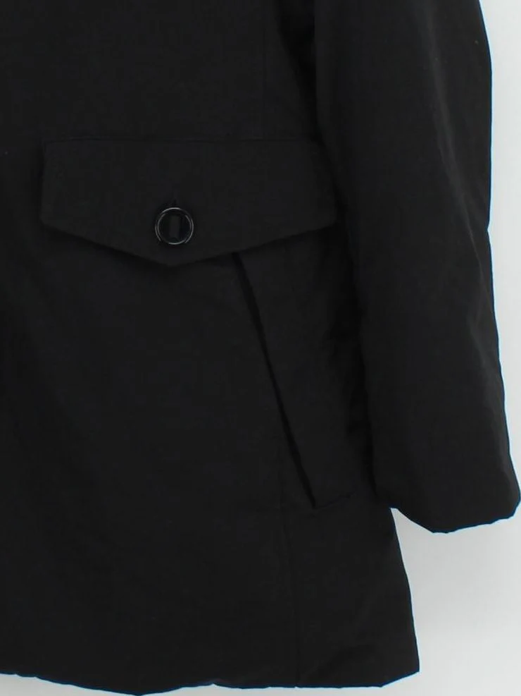 Uniqlo Women's Coat L Black Polyester - Image 4