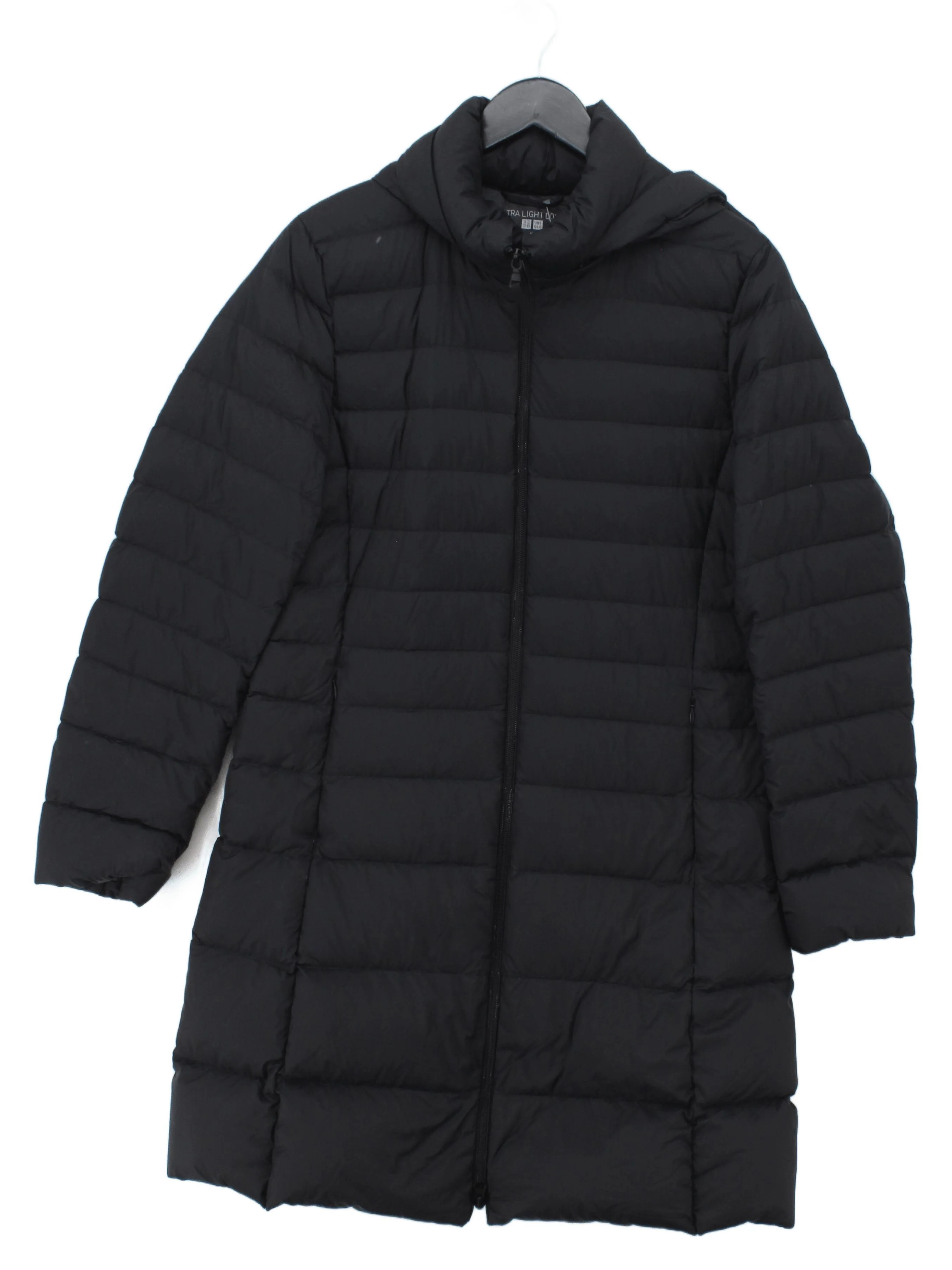 Uniqlo Women's Coat M Black Polyamide with Polyester Puffer Jacket