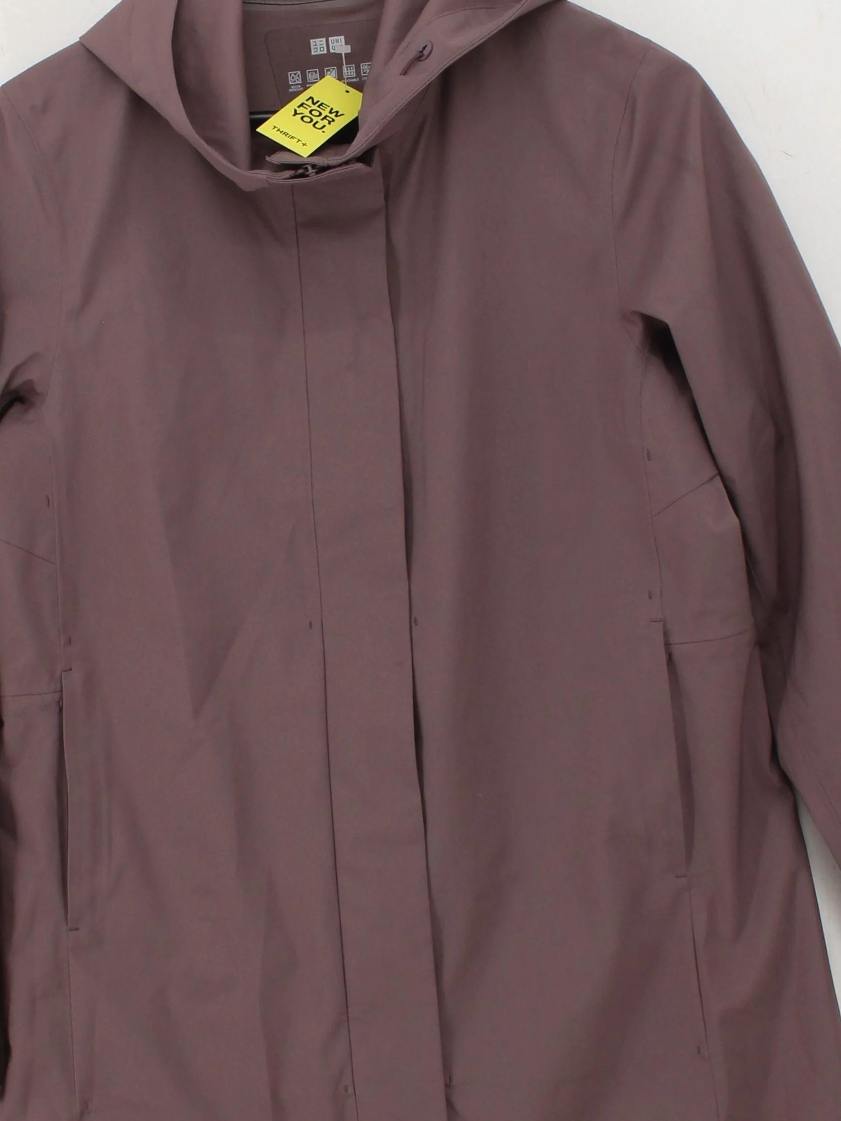 Uniqlo Women's Coat S Brown 100% Polyester Rain Coat - Image 3
