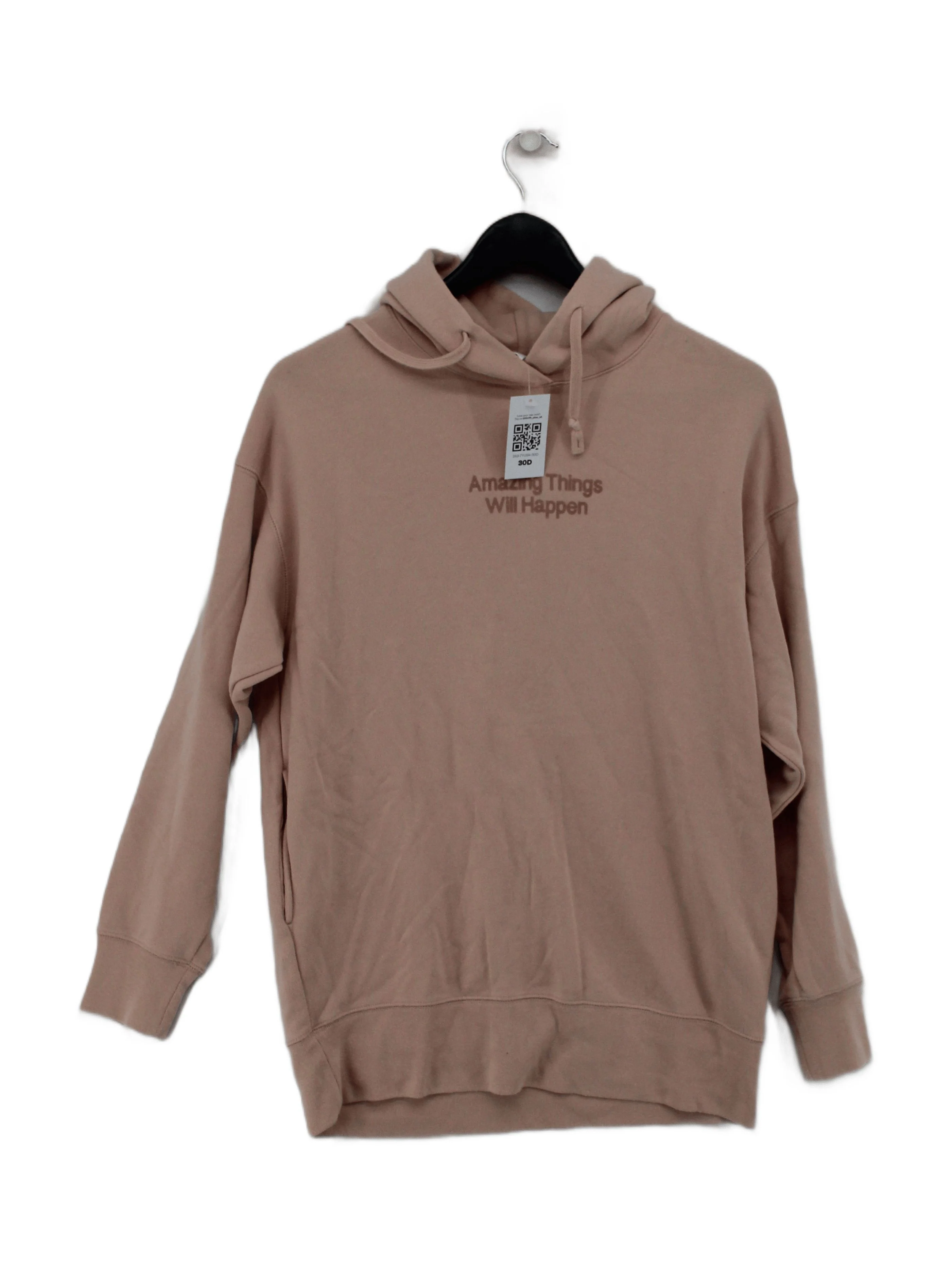 Uniqlo Women's Hoodie S Cream Cotton with Polyester Pullover