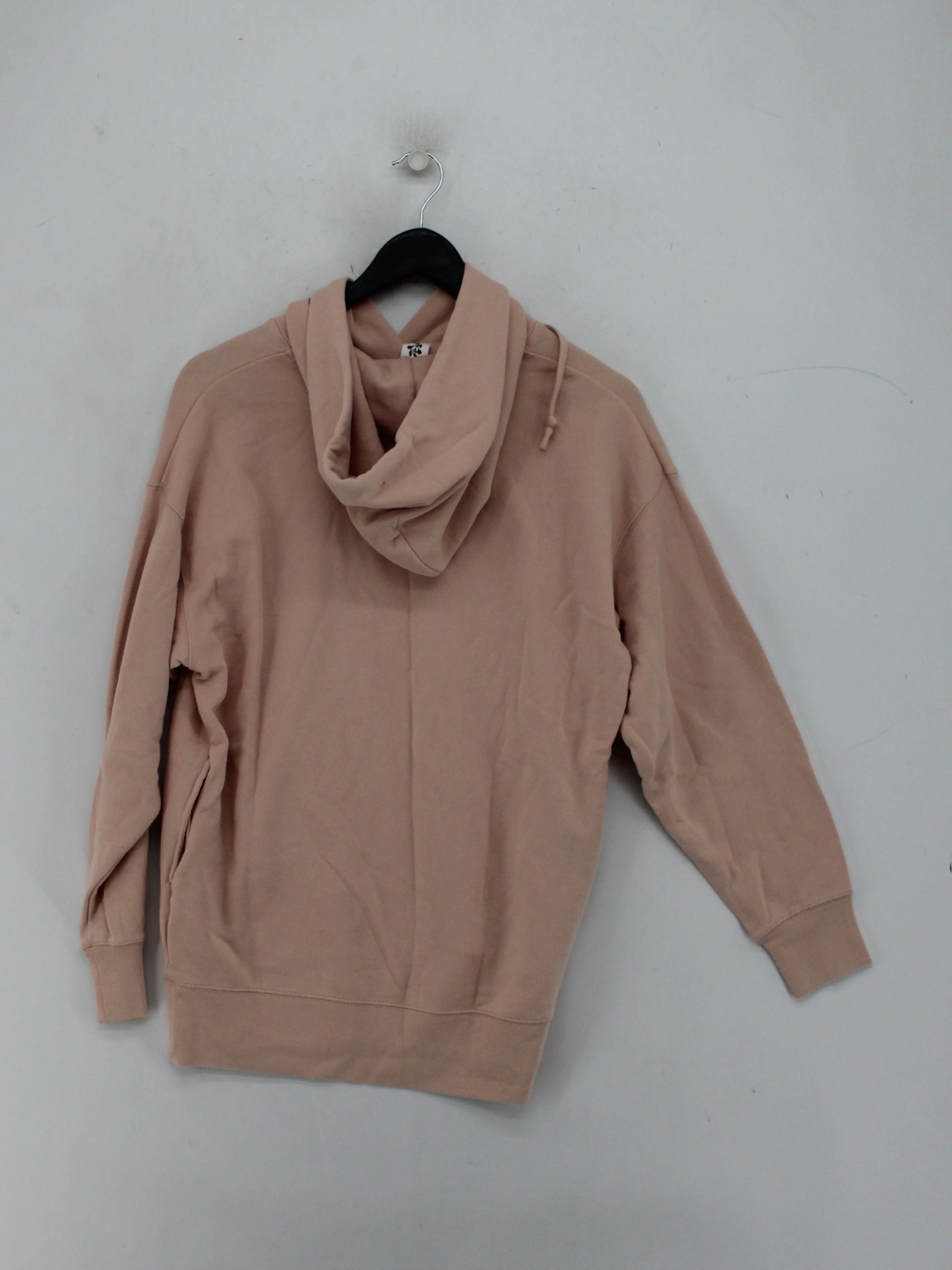 Uniqlo Women's Hoodie S Cream Cotton with Polyester Pullover - Image 2