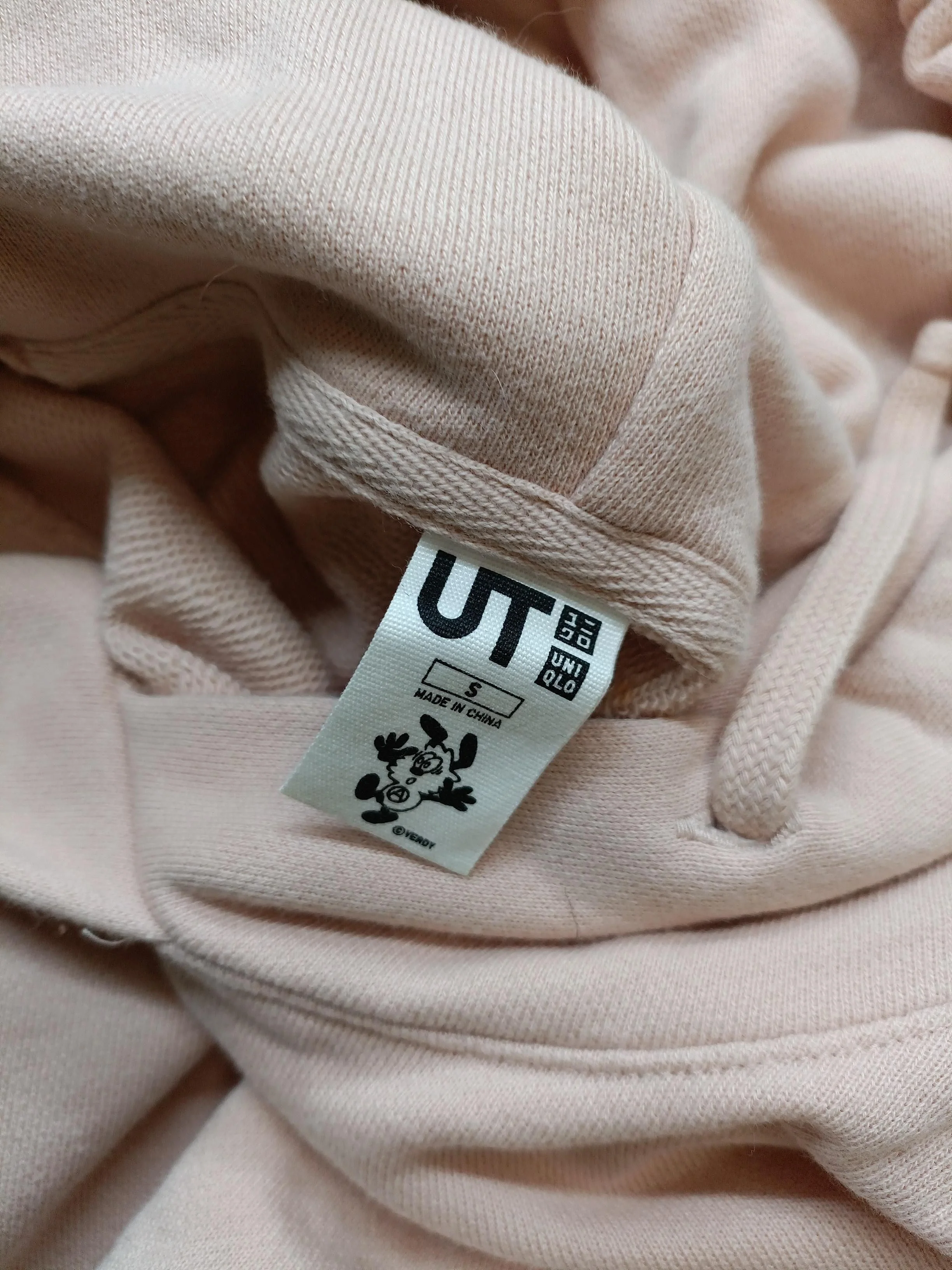 Uniqlo Women's Hoodie S Cream Cotton with Polyester Pullover - Image 5