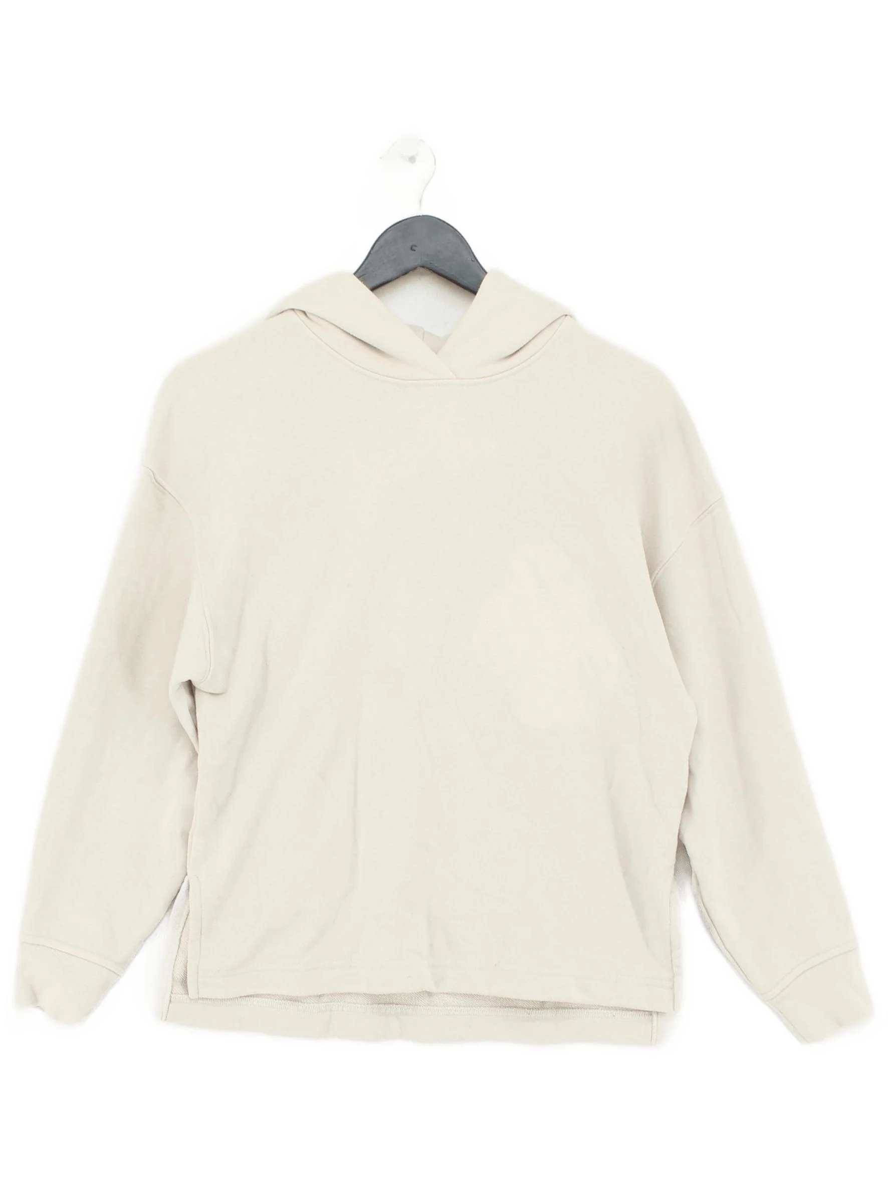 Uniqlo Women's Hoodie S Cream Cotton with Polyester Pullover