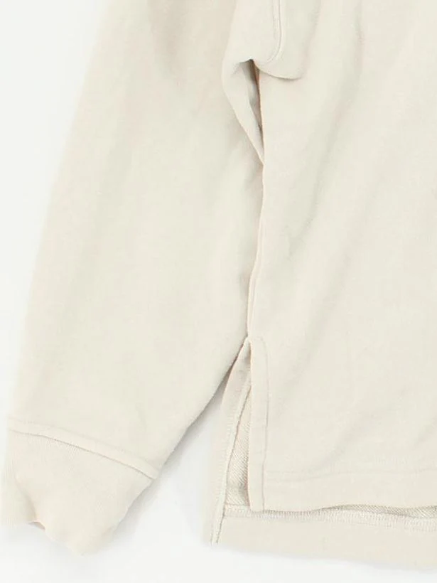 Uniqlo Women's Hoodie S Cream Cotton with Polyester Pullover - Image 4