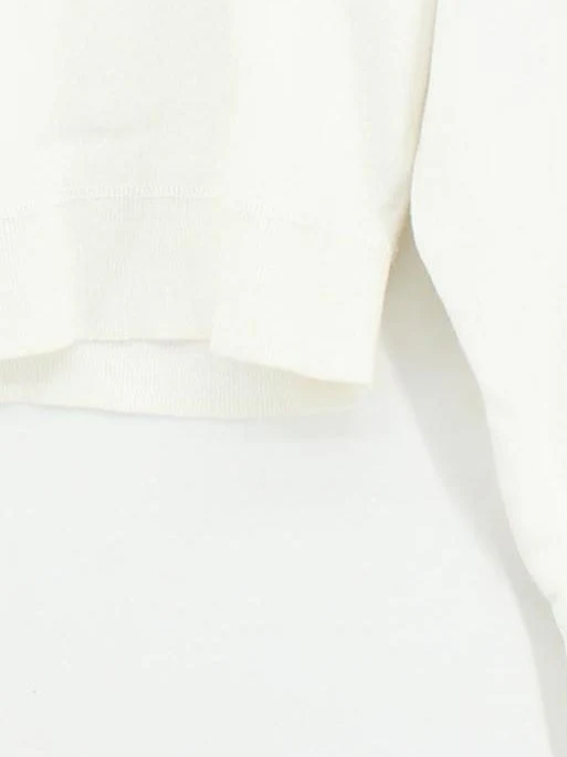 Uniqlo Women's Hoodie S White 100% Other Pullover - Image 4