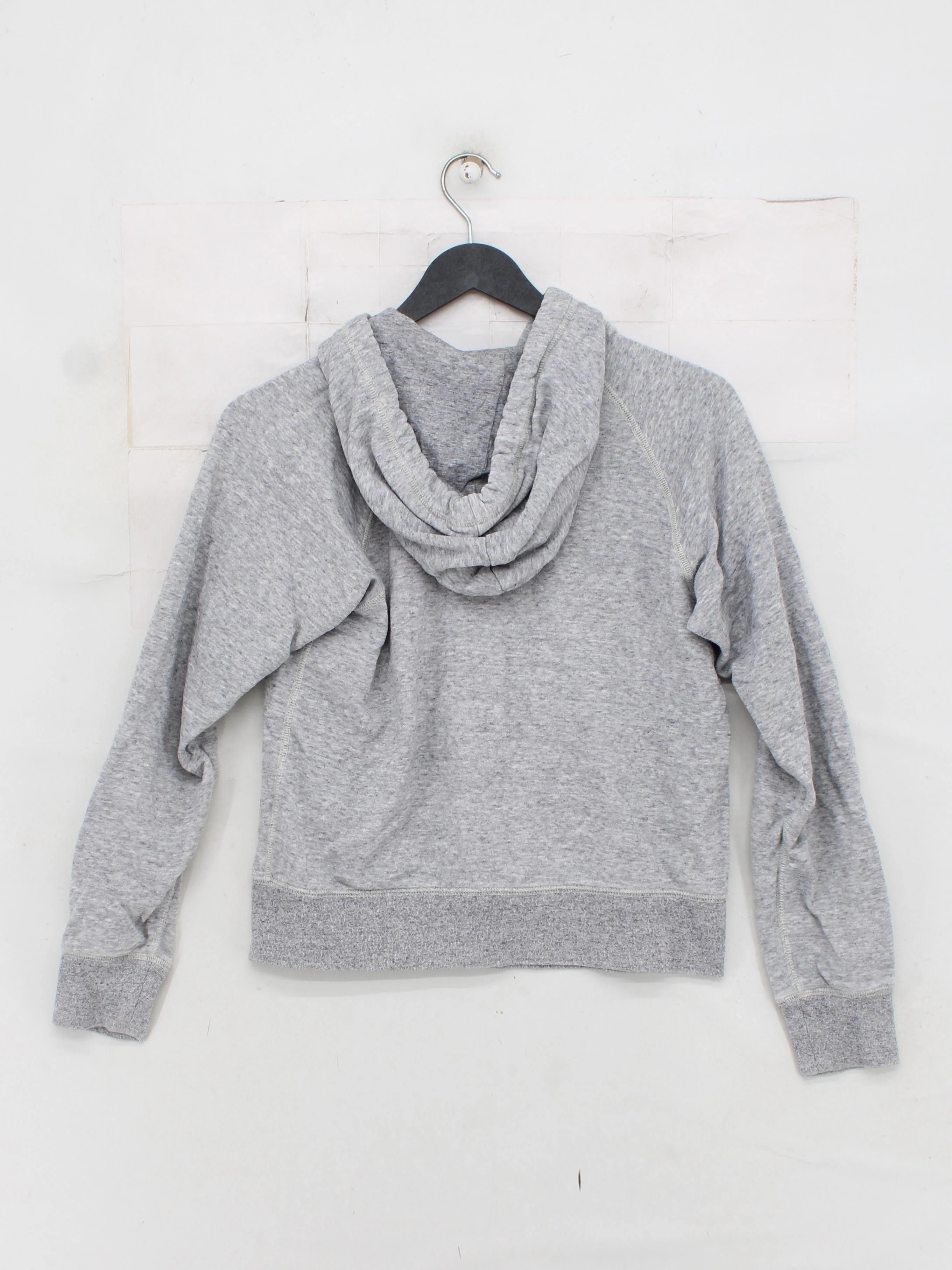 Uniqlo Women's Hoodie XS Grey Cotton with Polyester Pullover - Image 2
