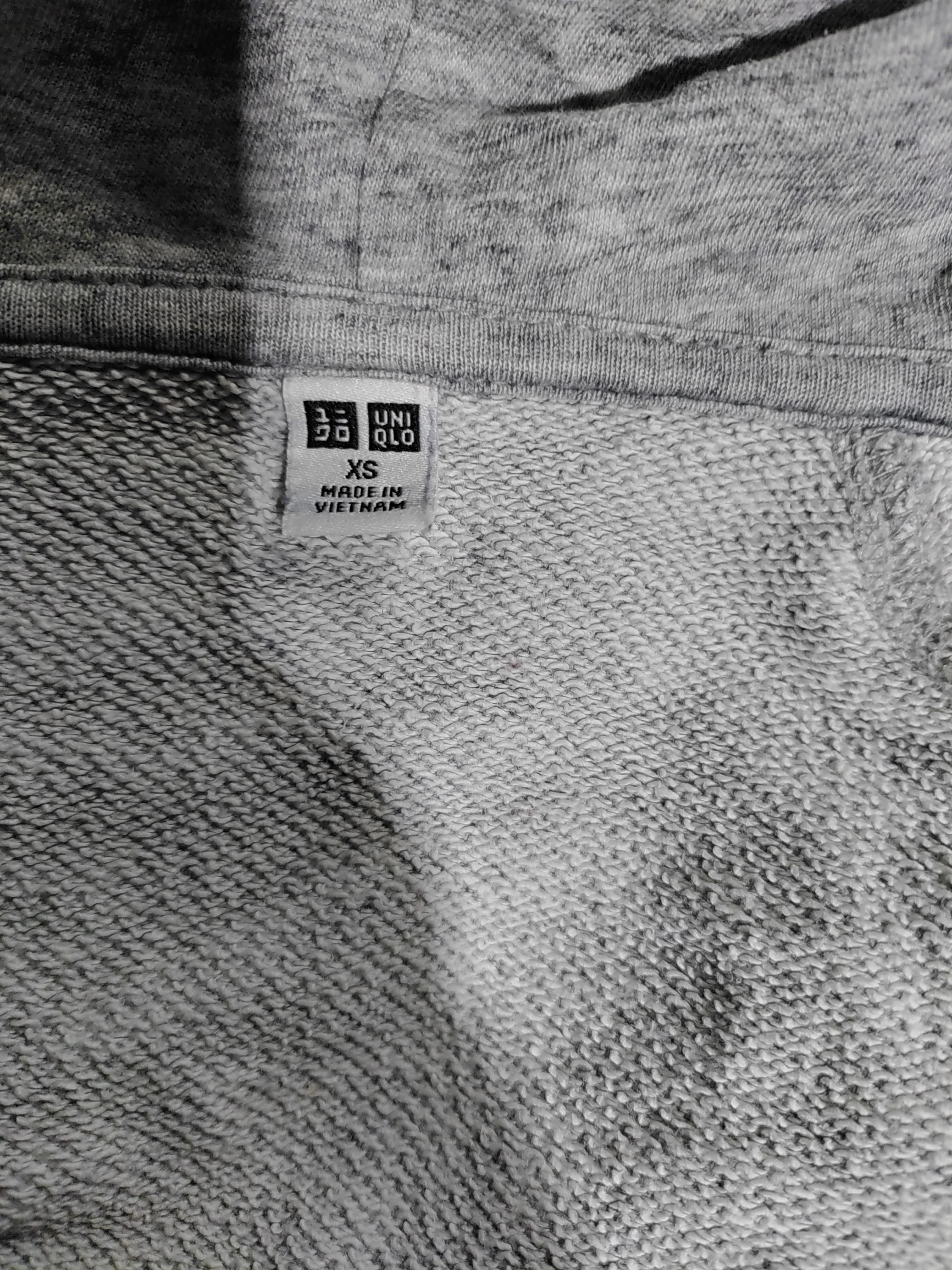 Uniqlo Women's Hoodie XS Grey Cotton with Polyester Pullover - Image 6