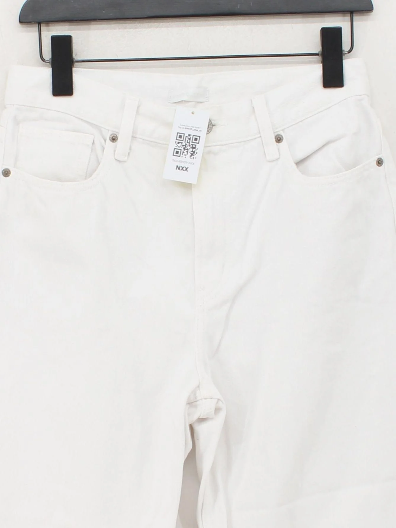 Uniqlo Women's Jeans W 26 in White 100% Cotton Cropped - Image 3
