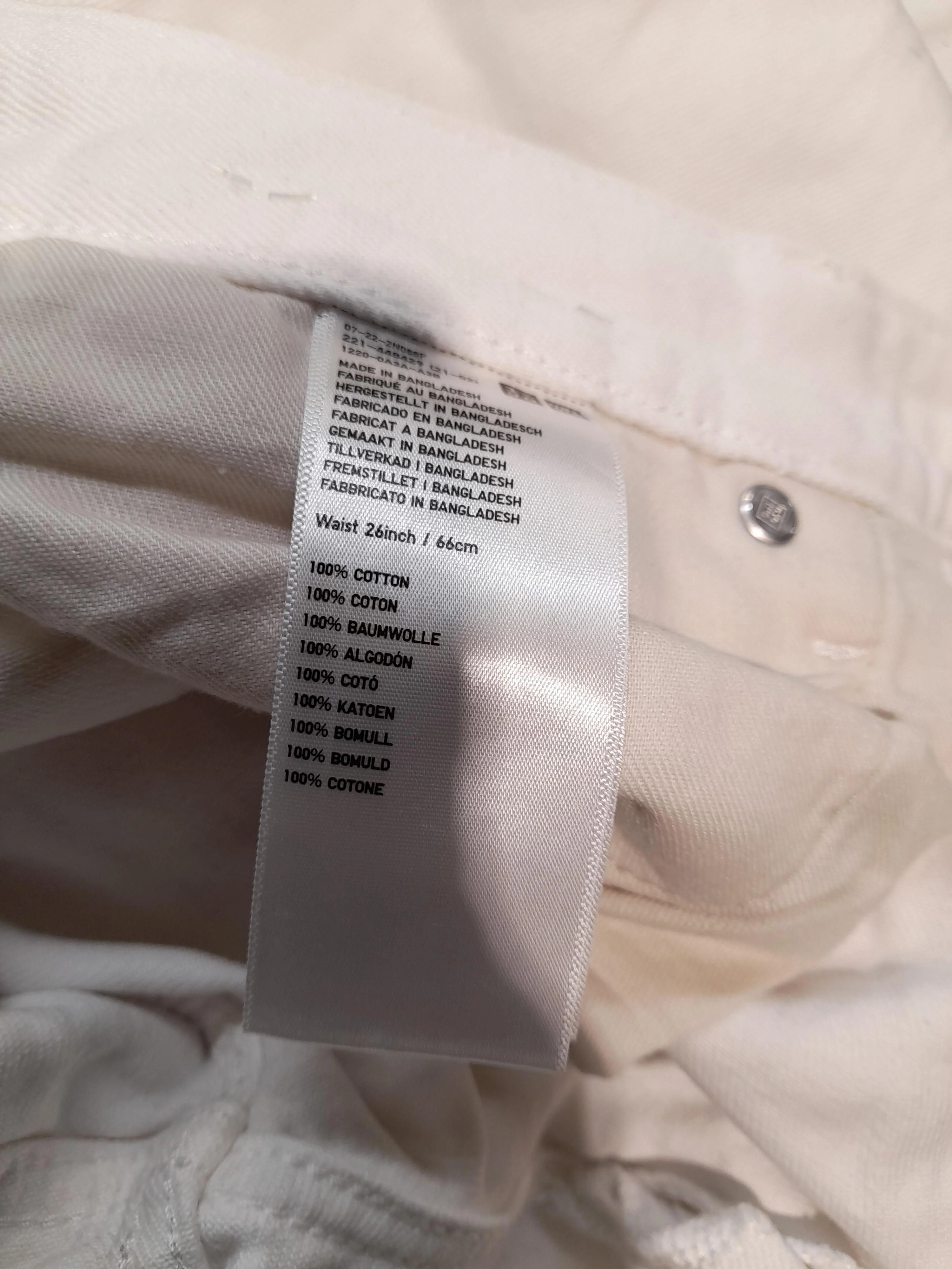 Uniqlo Women's Jeans W 26 in White 100% Cotton Cropped - Image 6