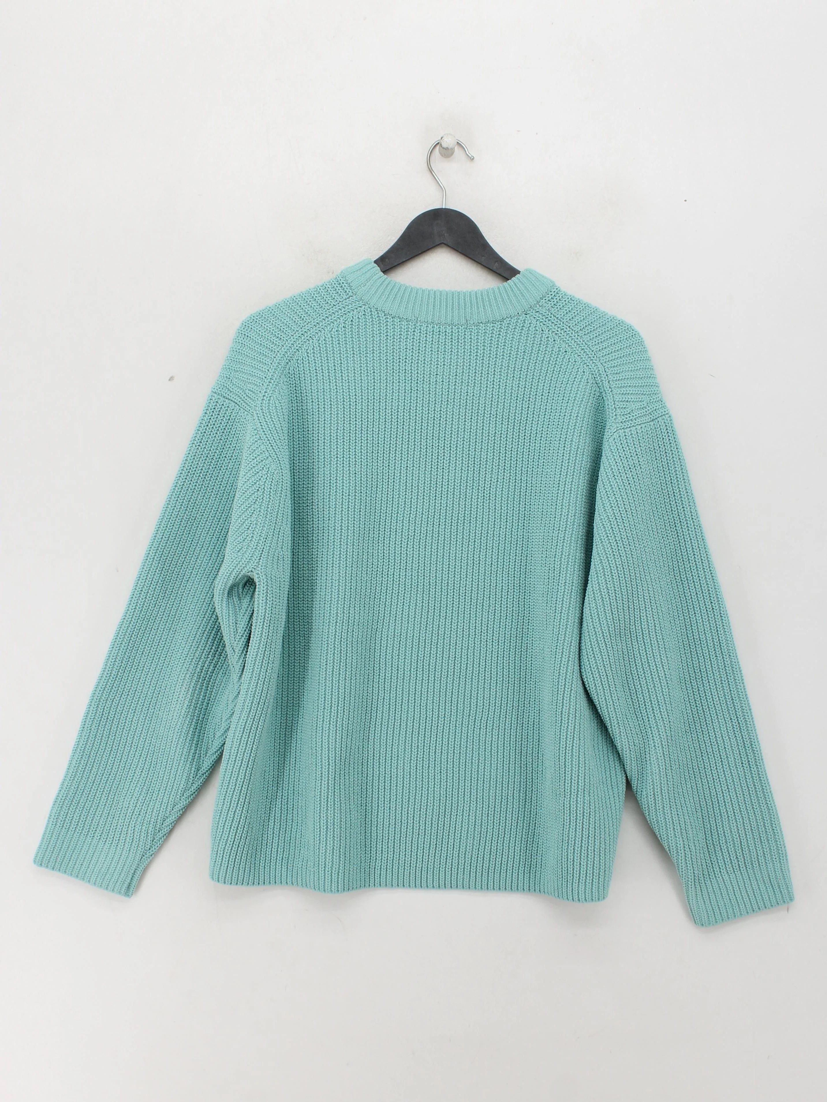 Uniqlo Women's Jumper L Blue 100% Other Crew Neck Pullover - Image 2