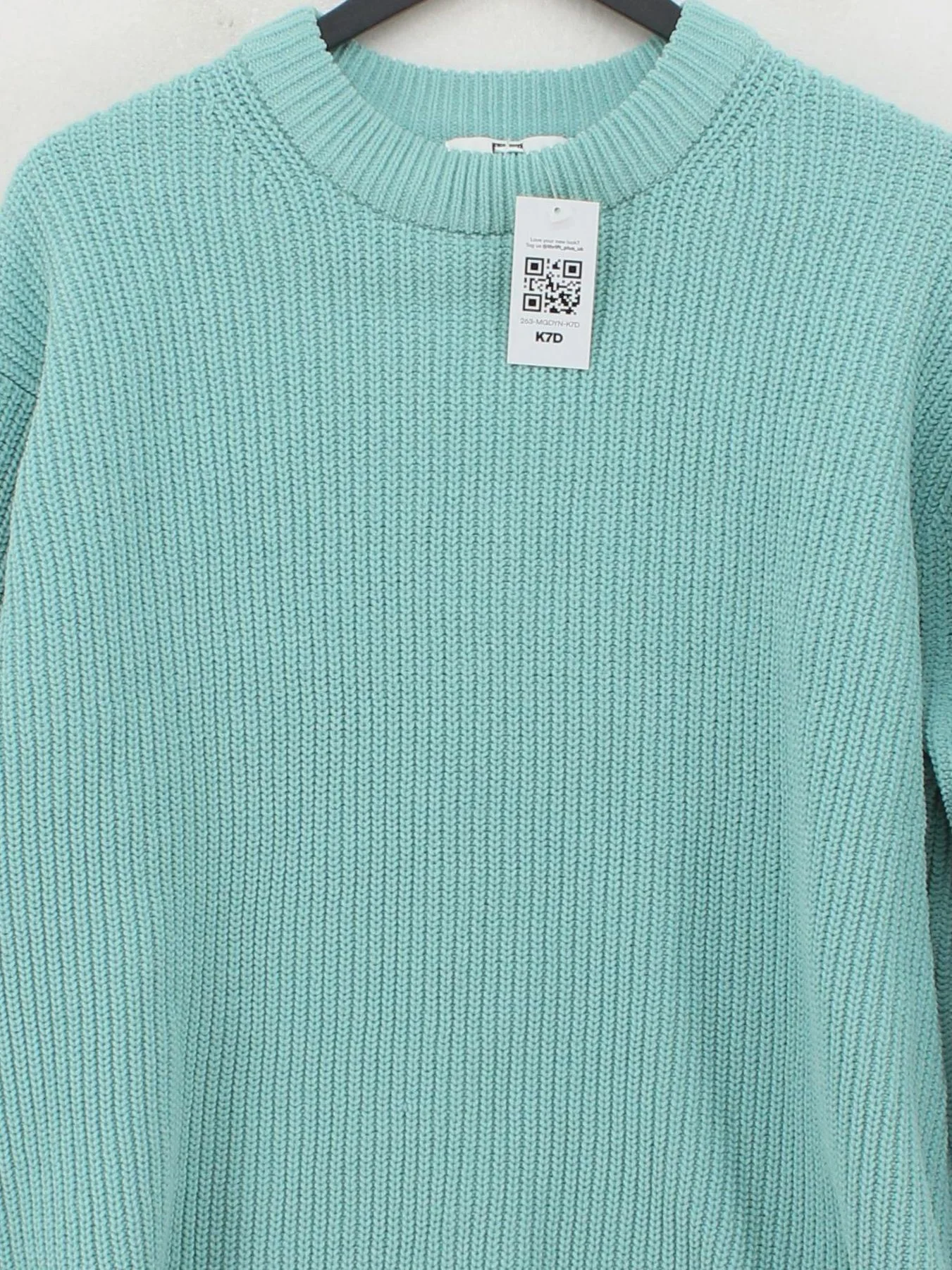 Uniqlo Women's Jumper L Blue 100% Other Crew Neck Pullover - Image 3