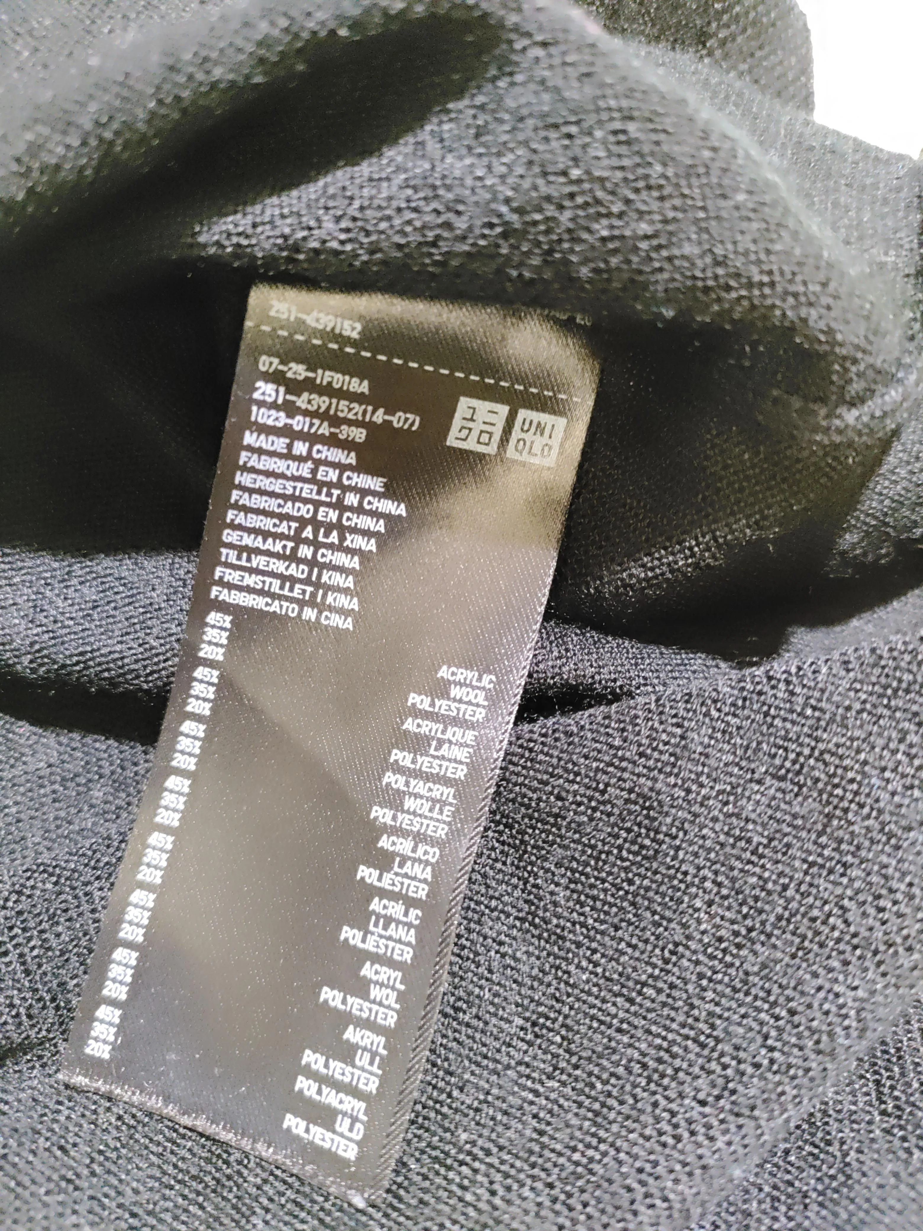 Uniqlo Women's Jumper M Black Wool with Acrylic, Polyester High Neck Pullover - Image 6