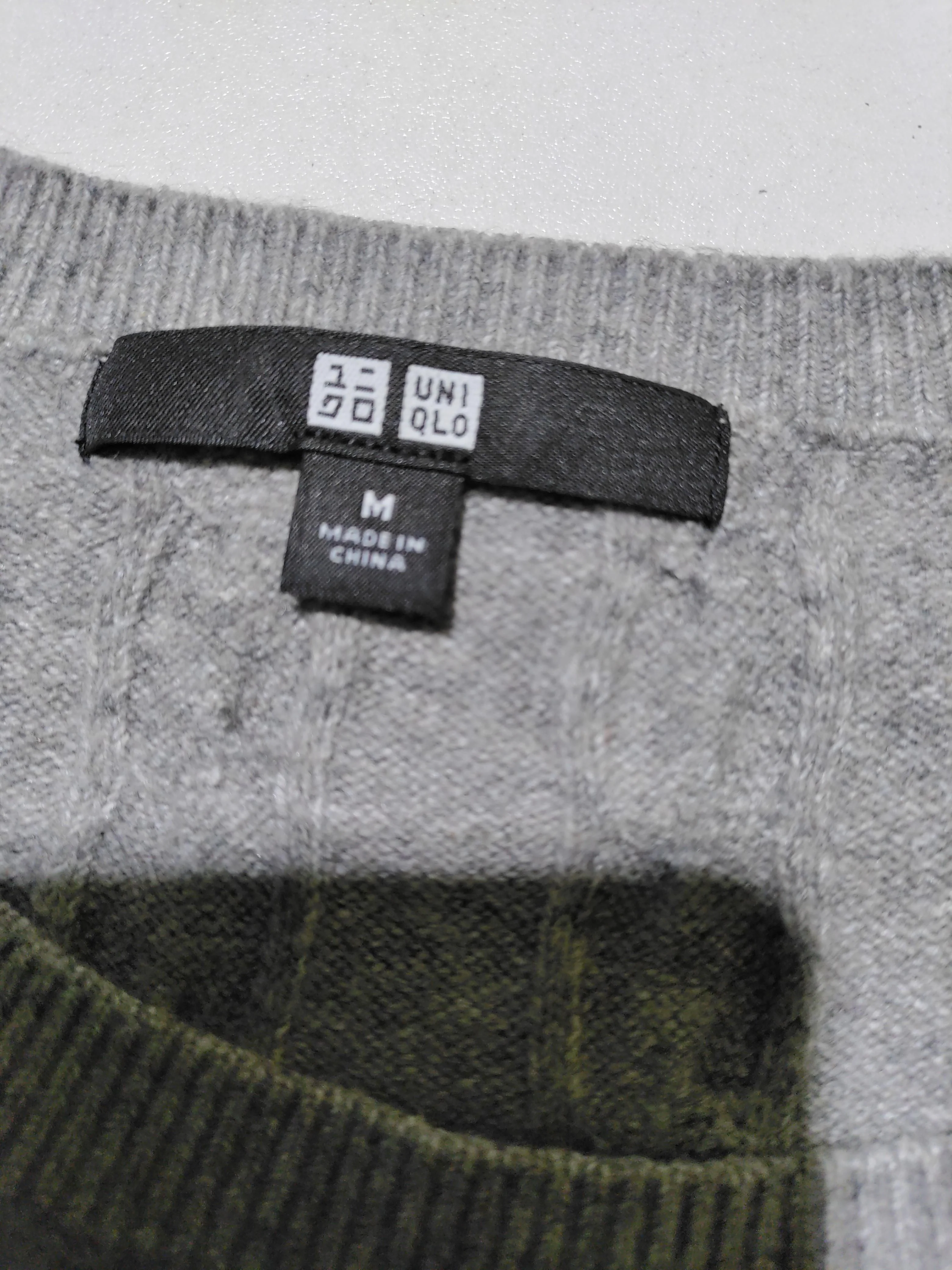 Uniqlo Women's Jumper M Grey Cotton with Polyester, Polyamide, Elastane Pullover - Image 5