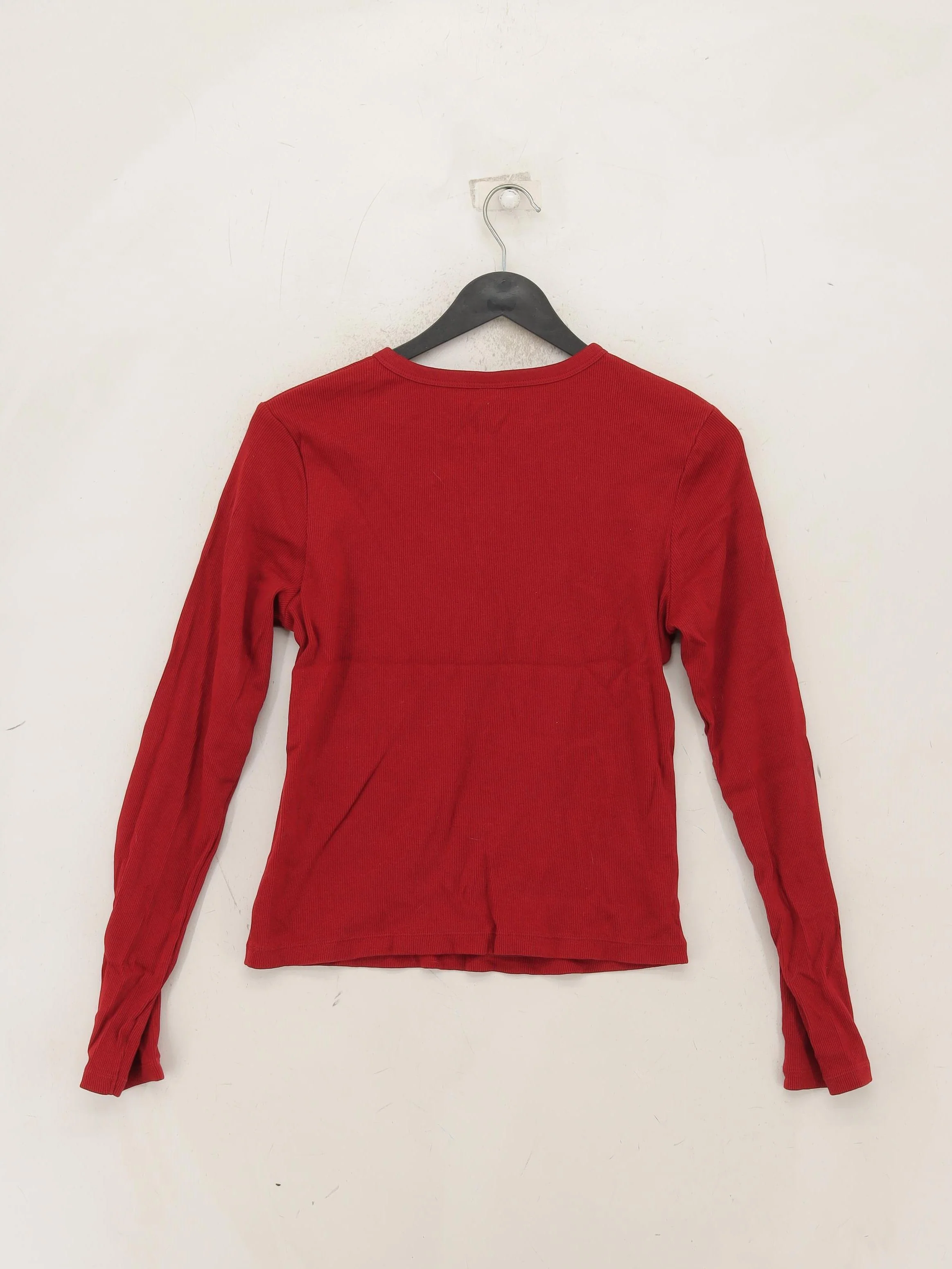 Uniqlo Women's Jumper M Red 100% Other Crew Neck Pullover - Image 2