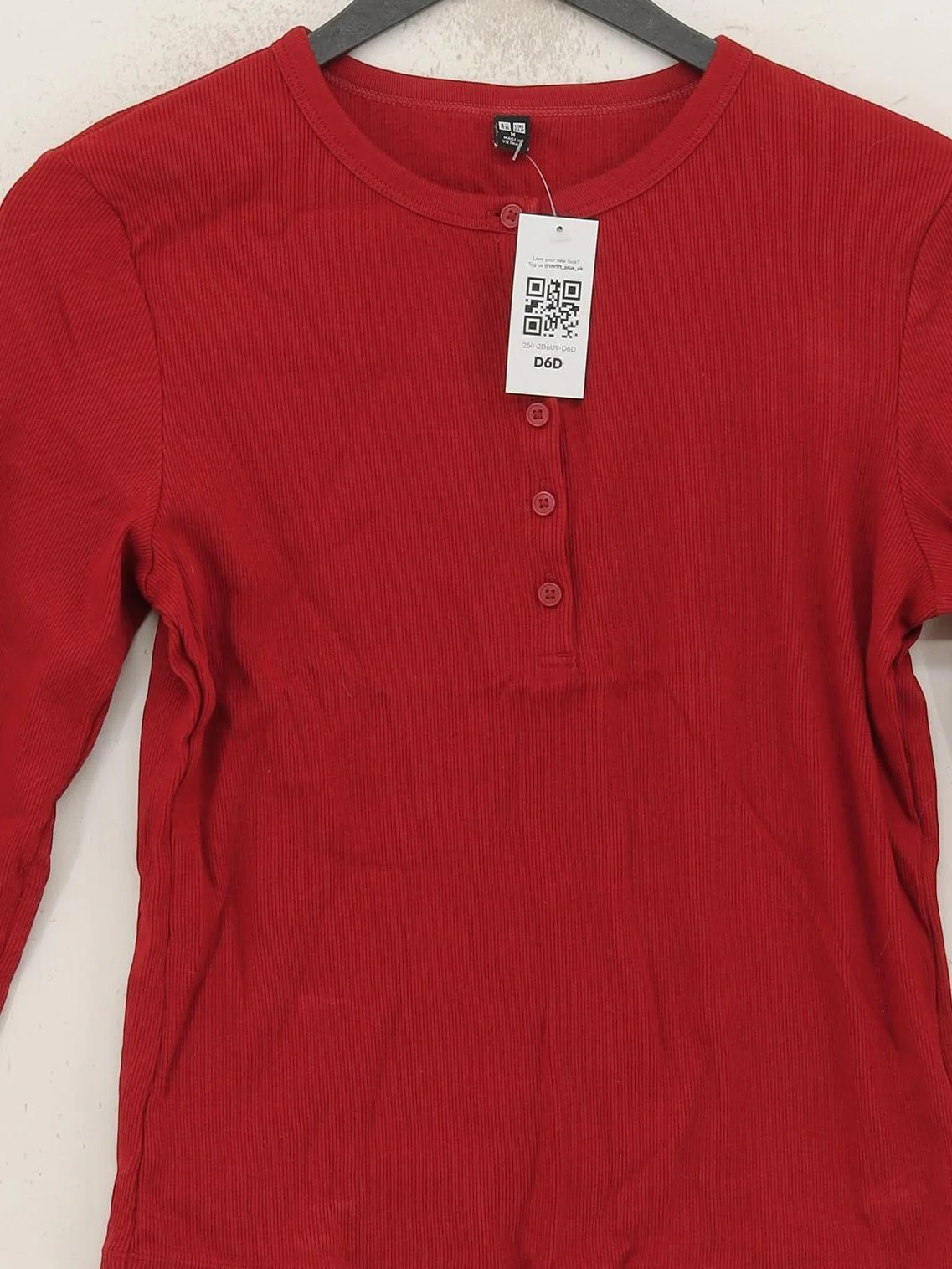 Uniqlo Women's Jumper M Red 100% Other Crew Neck Pullover - Image 3