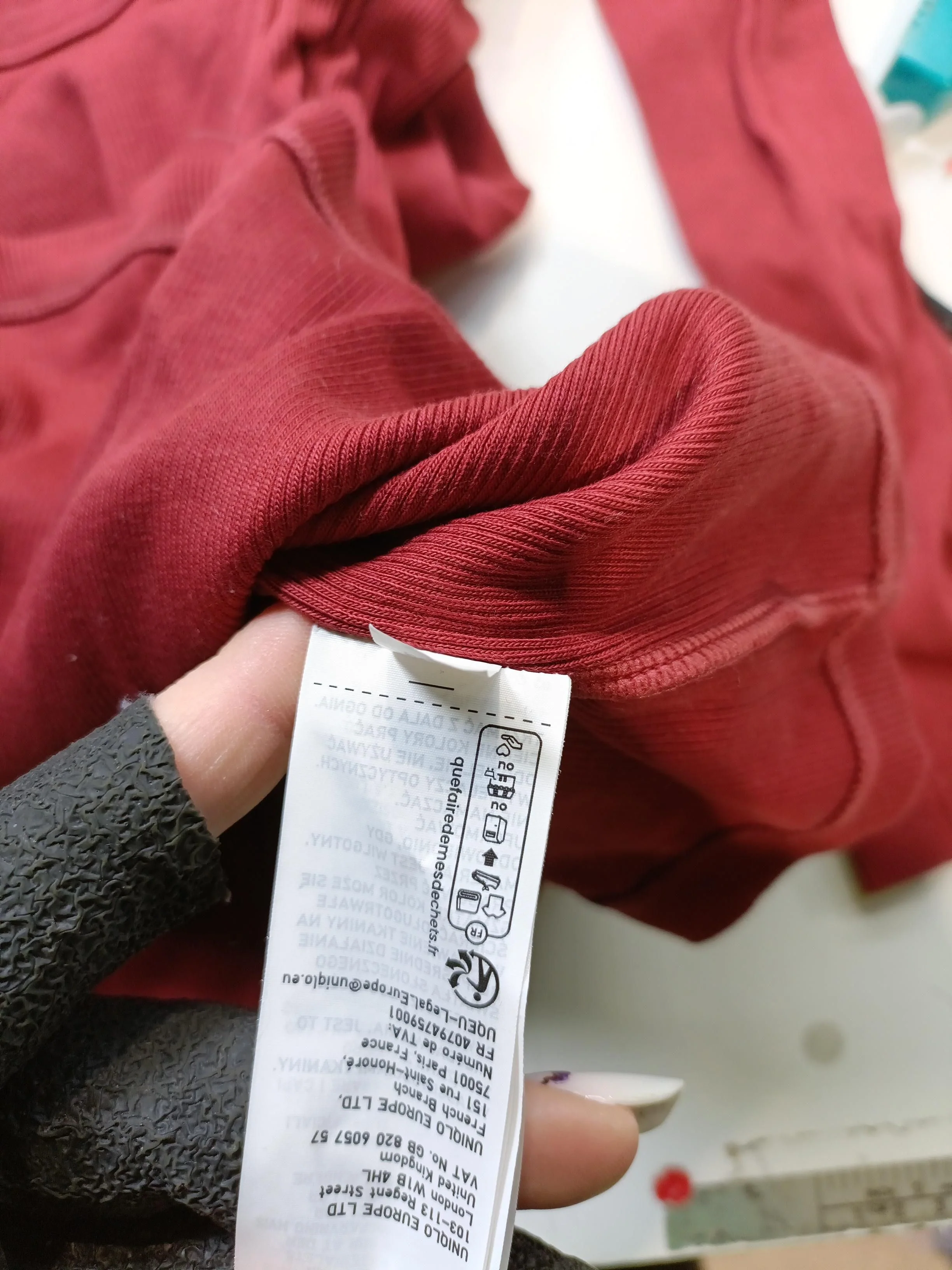 Uniqlo Women's Jumper M Red 100% Other Crew Neck Pullover - Image 6