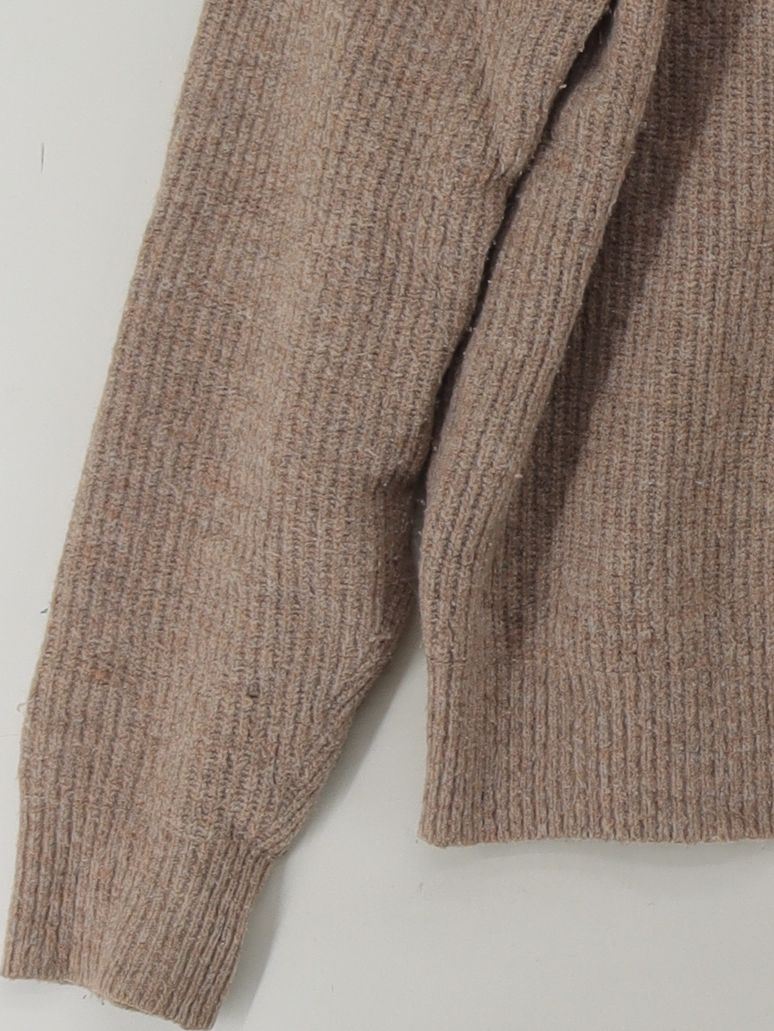 Uniqlo Women's Jumper S Brown Acrylic with Polyamide, Wool, Elastane Pullover - Image 4