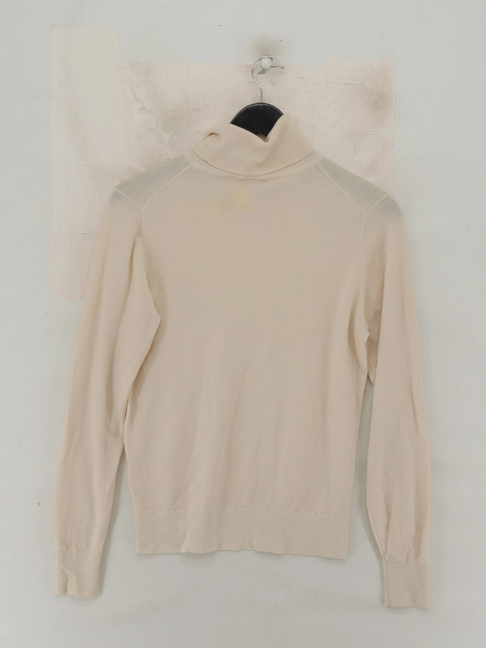 Uniqlo Women's Jumper S Cream 100% Other Roll Neck Pullover - Image 2