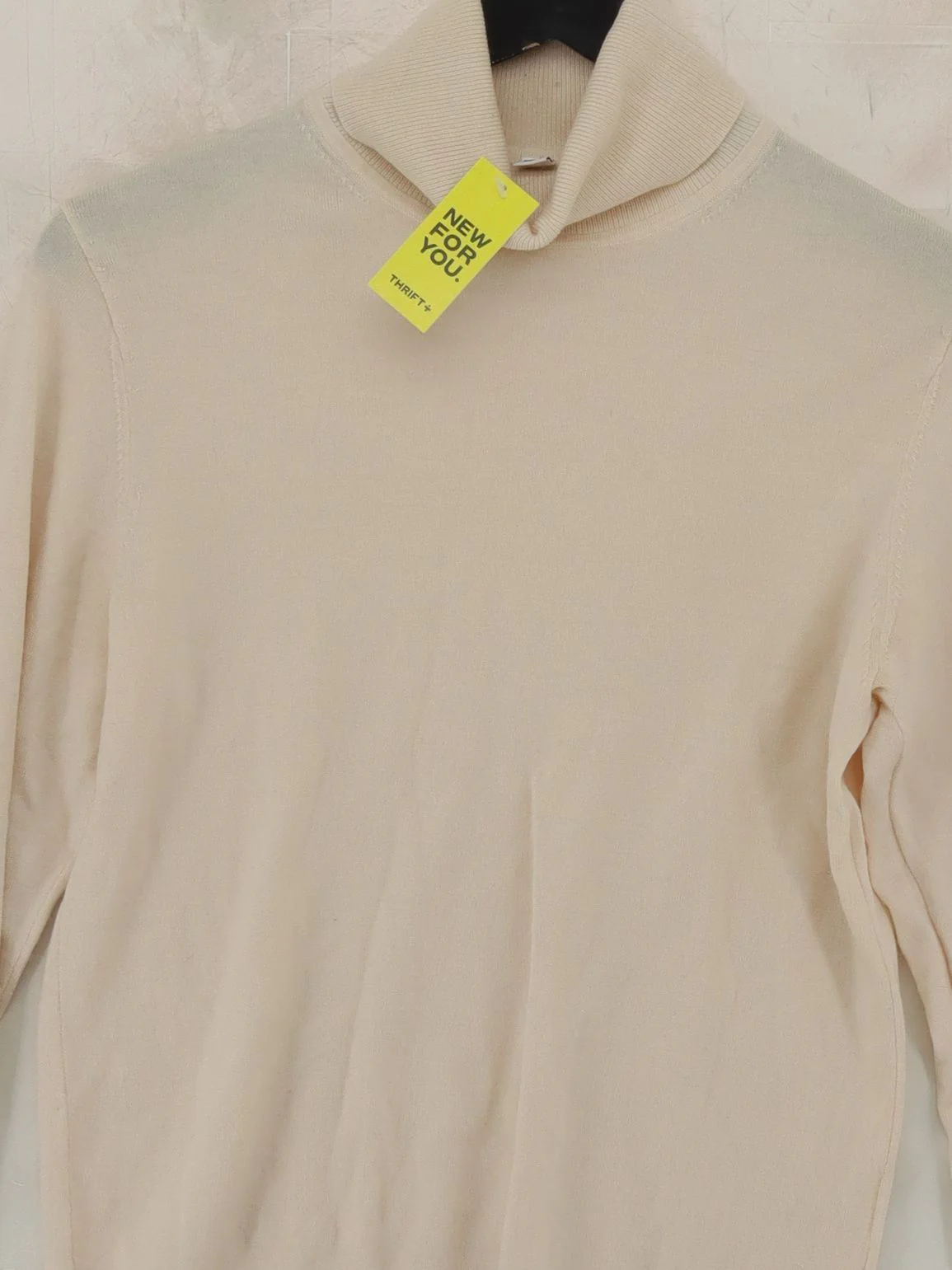 Uniqlo Women's Jumper S Cream 100% Other Roll Neck Pullover - Image 3